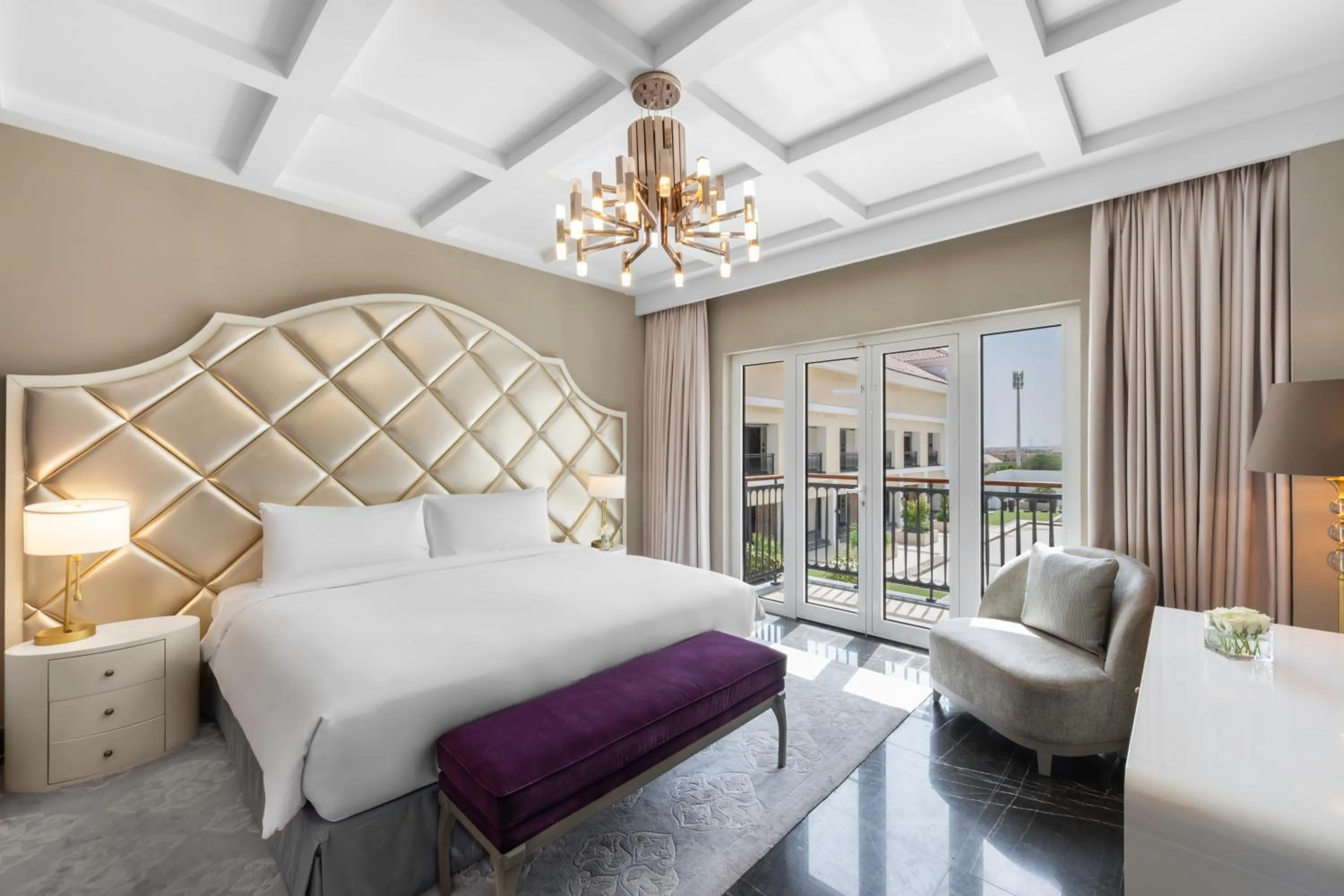 Bed in Al Habtoor Polo Resort