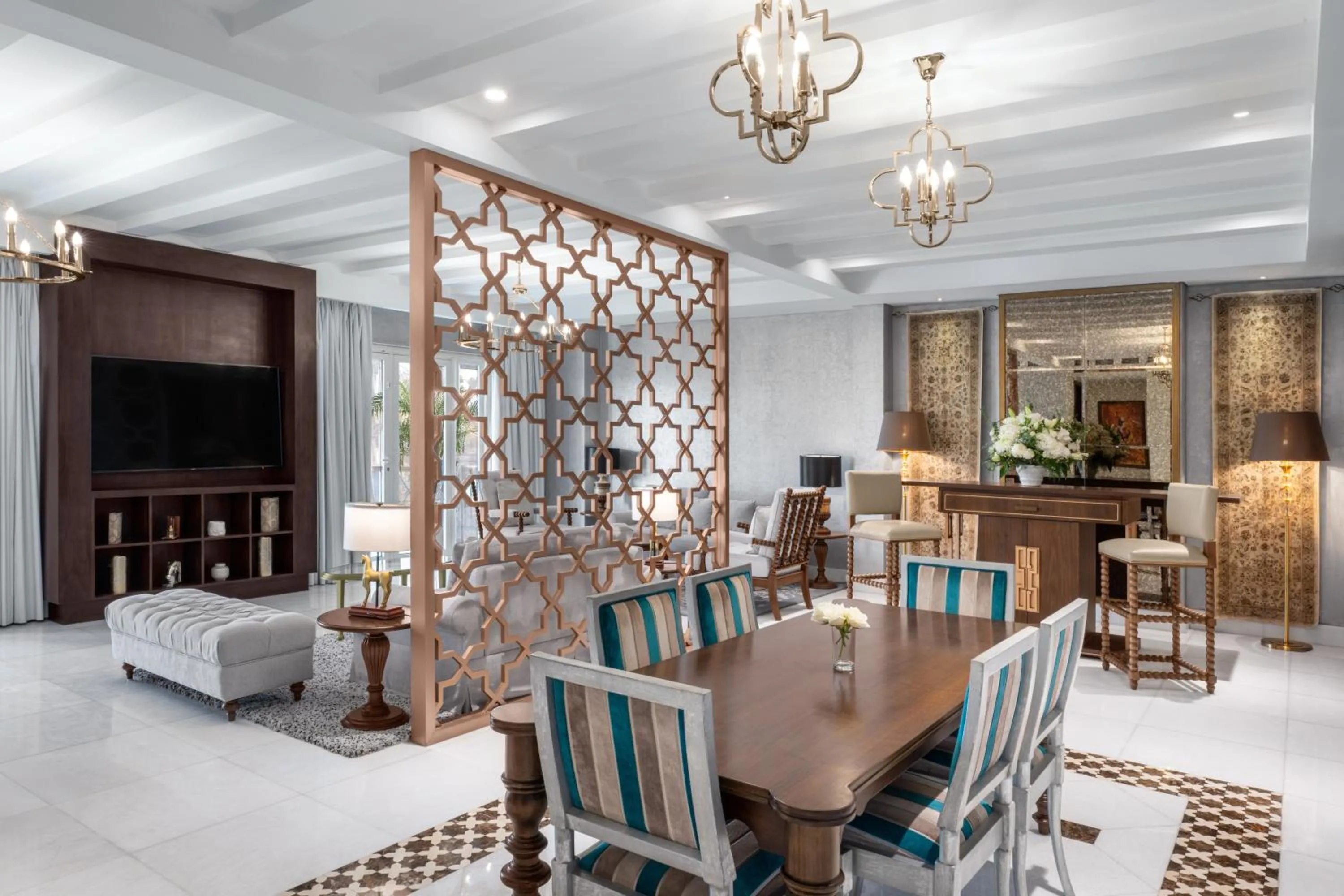 Living room in Al Habtoor Polo Resort