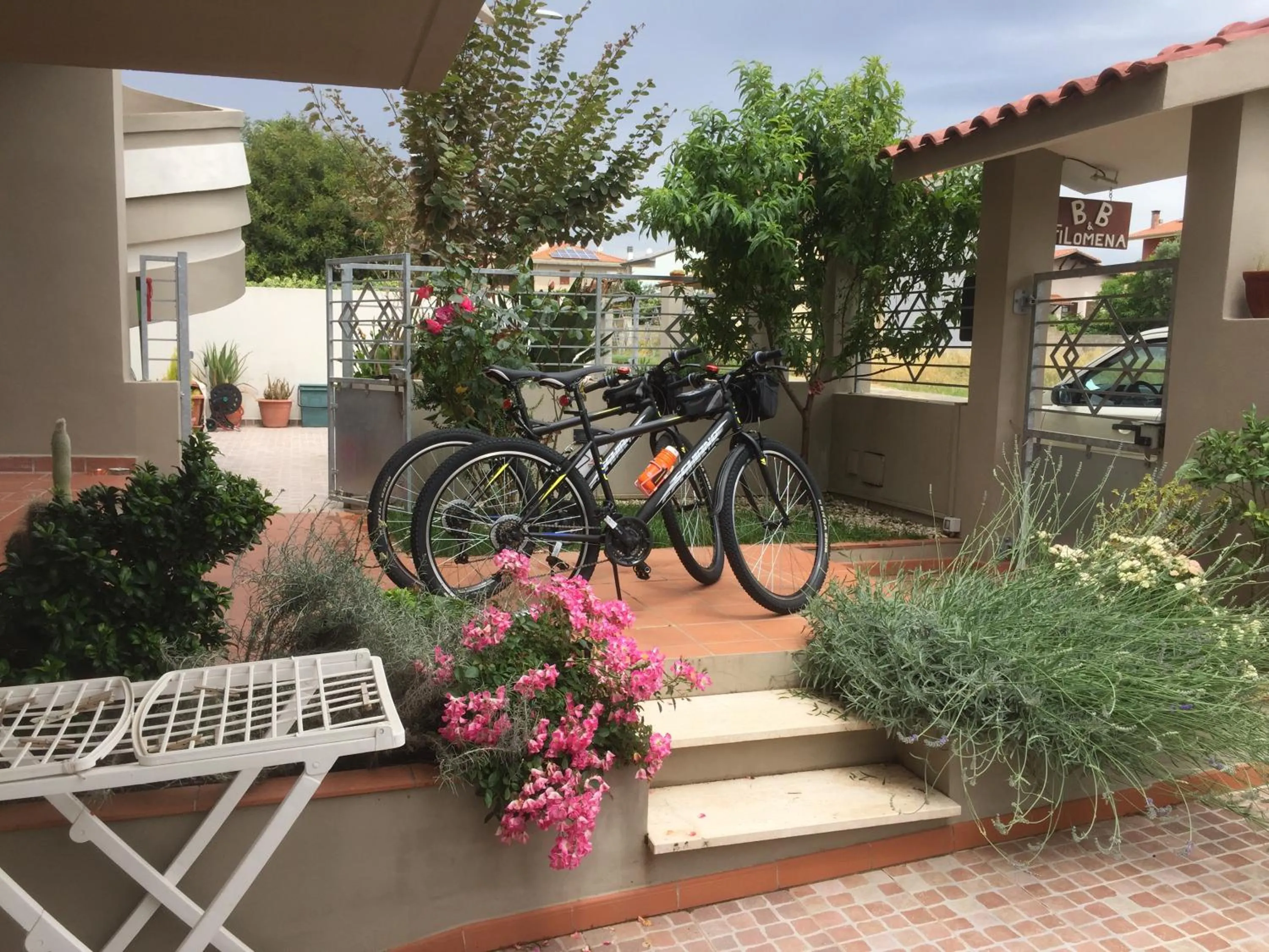 Garden view in B&B Filomena