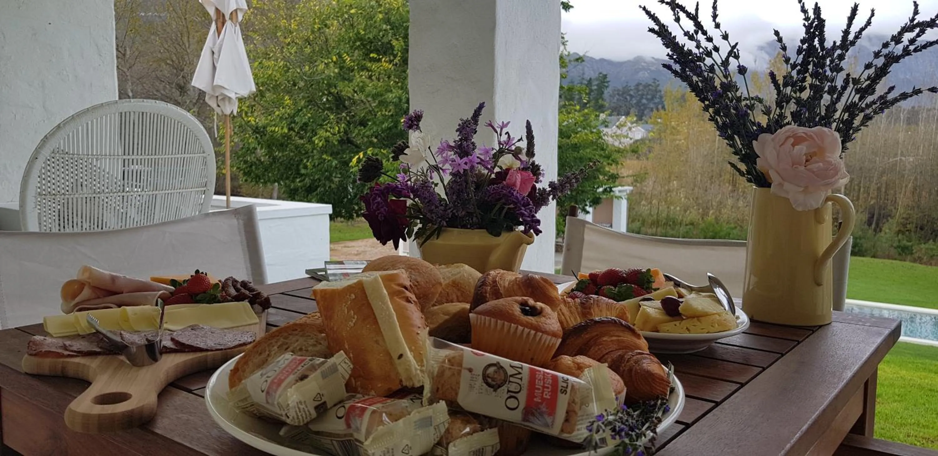 Patio in La Cotte Forest Cottages