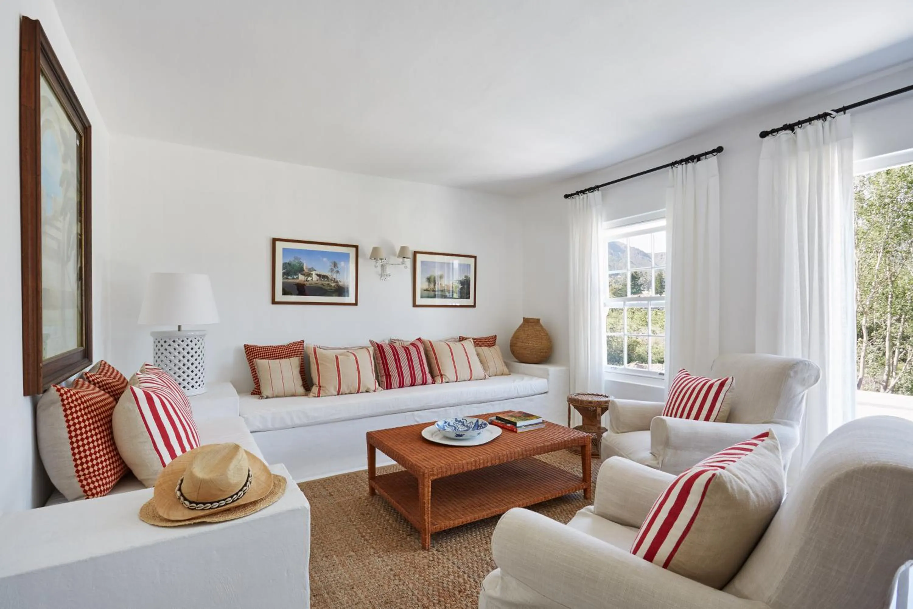 Seating area in La Cotte Forest Cottages