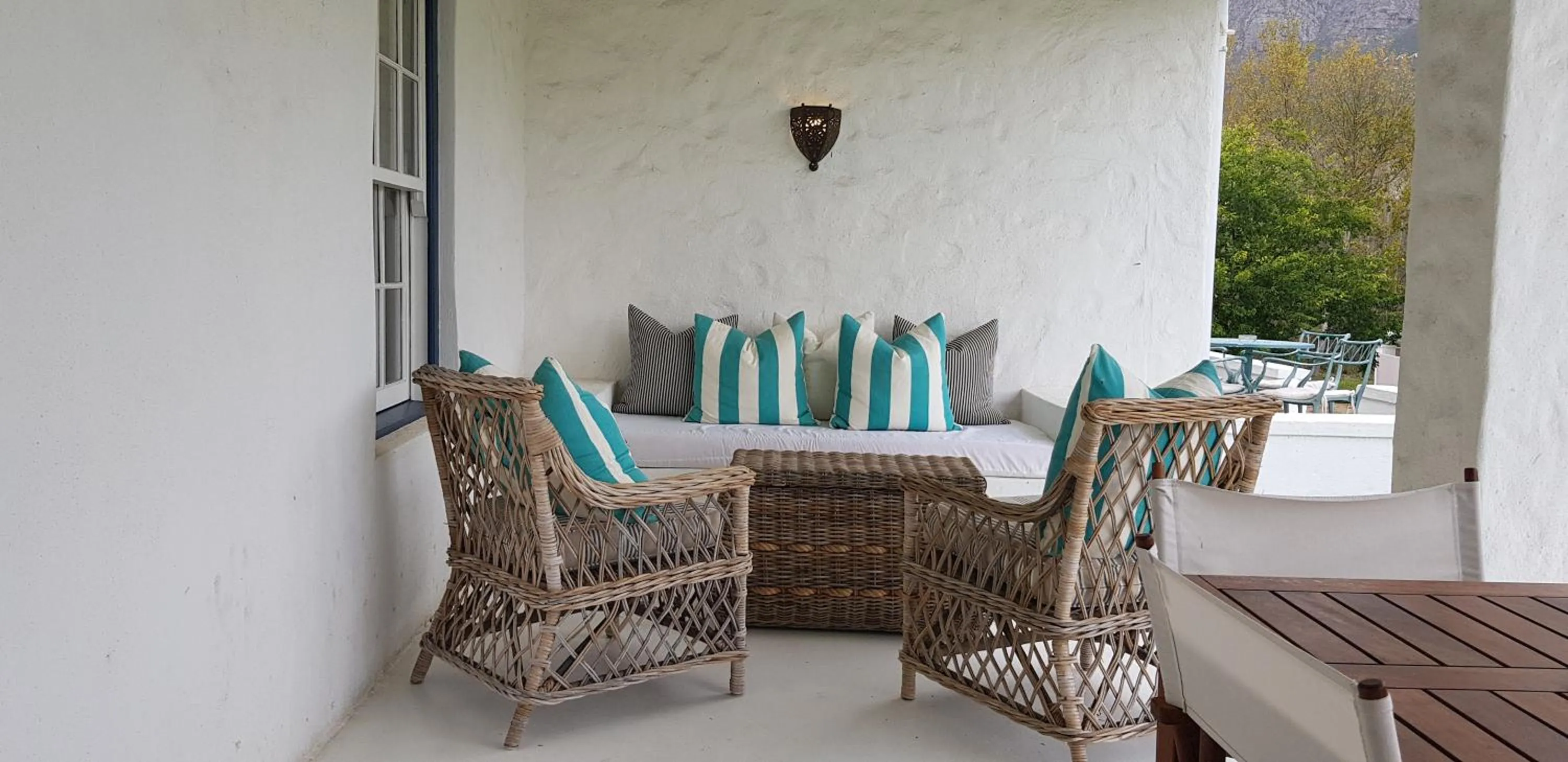 Patio in La Cotte Forest Cottages