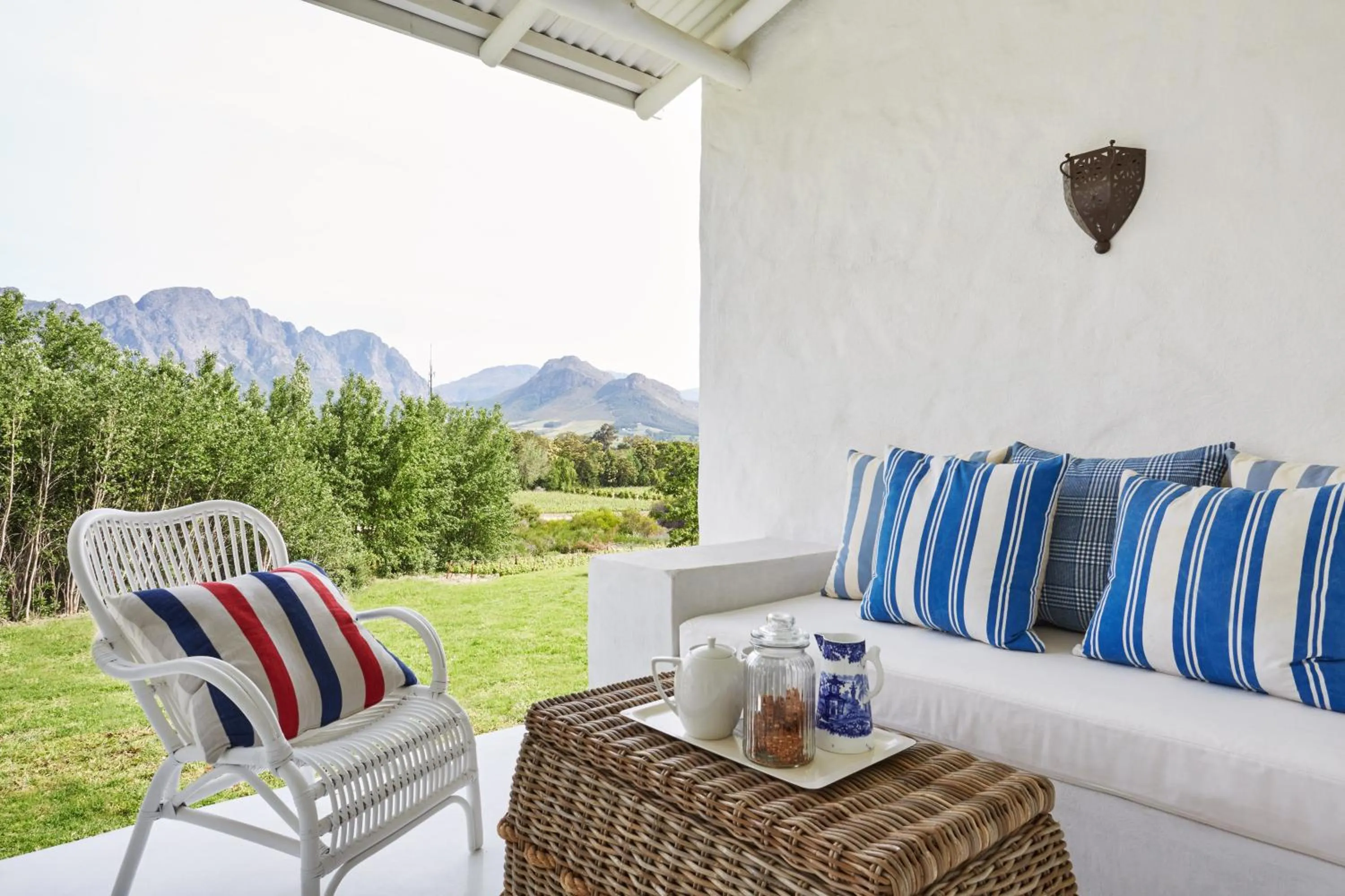 Patio in La Cotte Forest Cottages