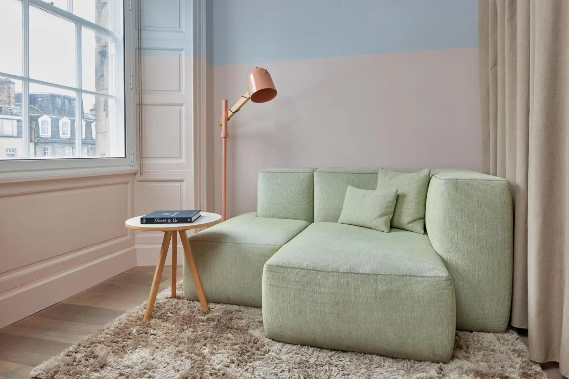 Seating area in Eden Locke