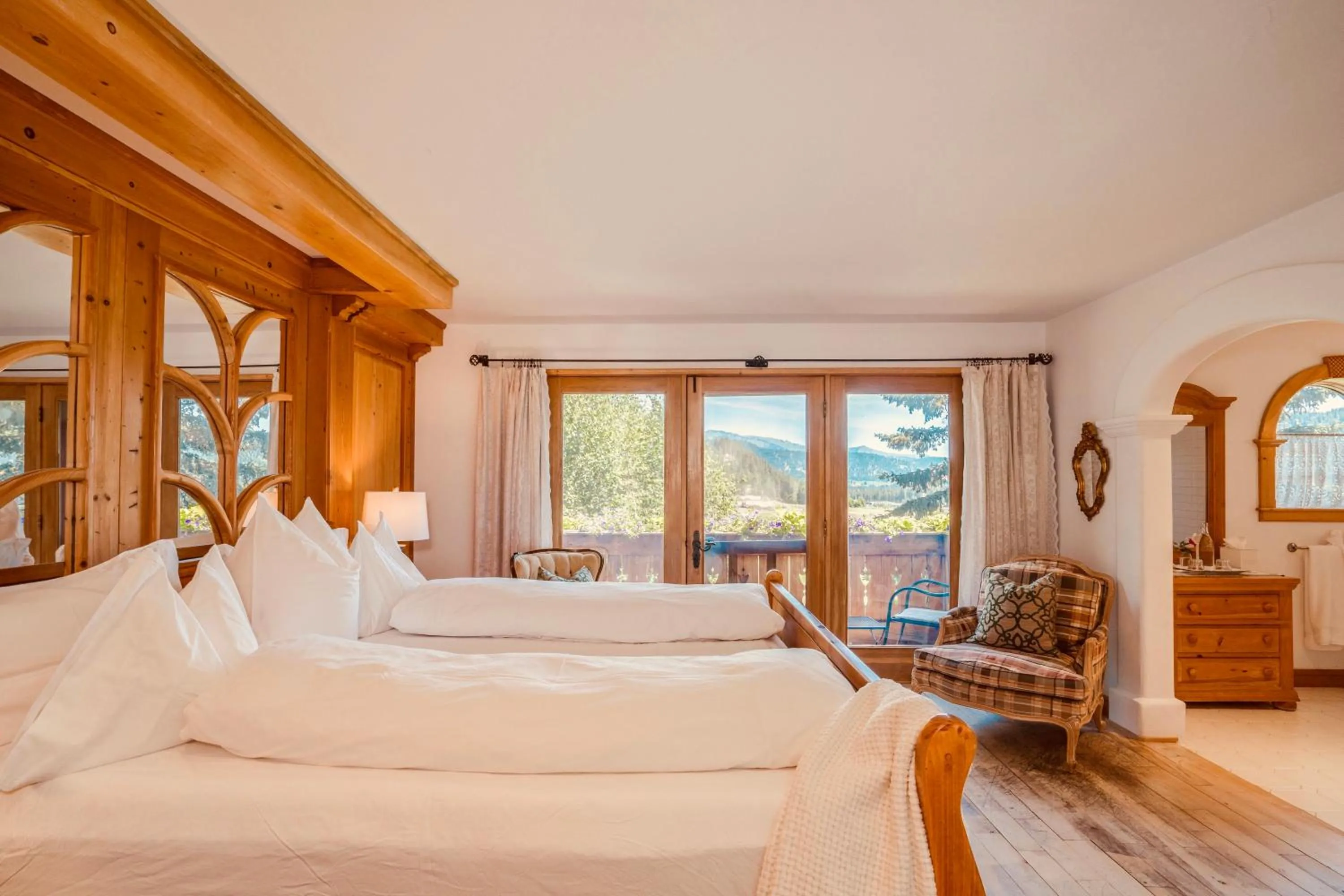Bed in Abendblume