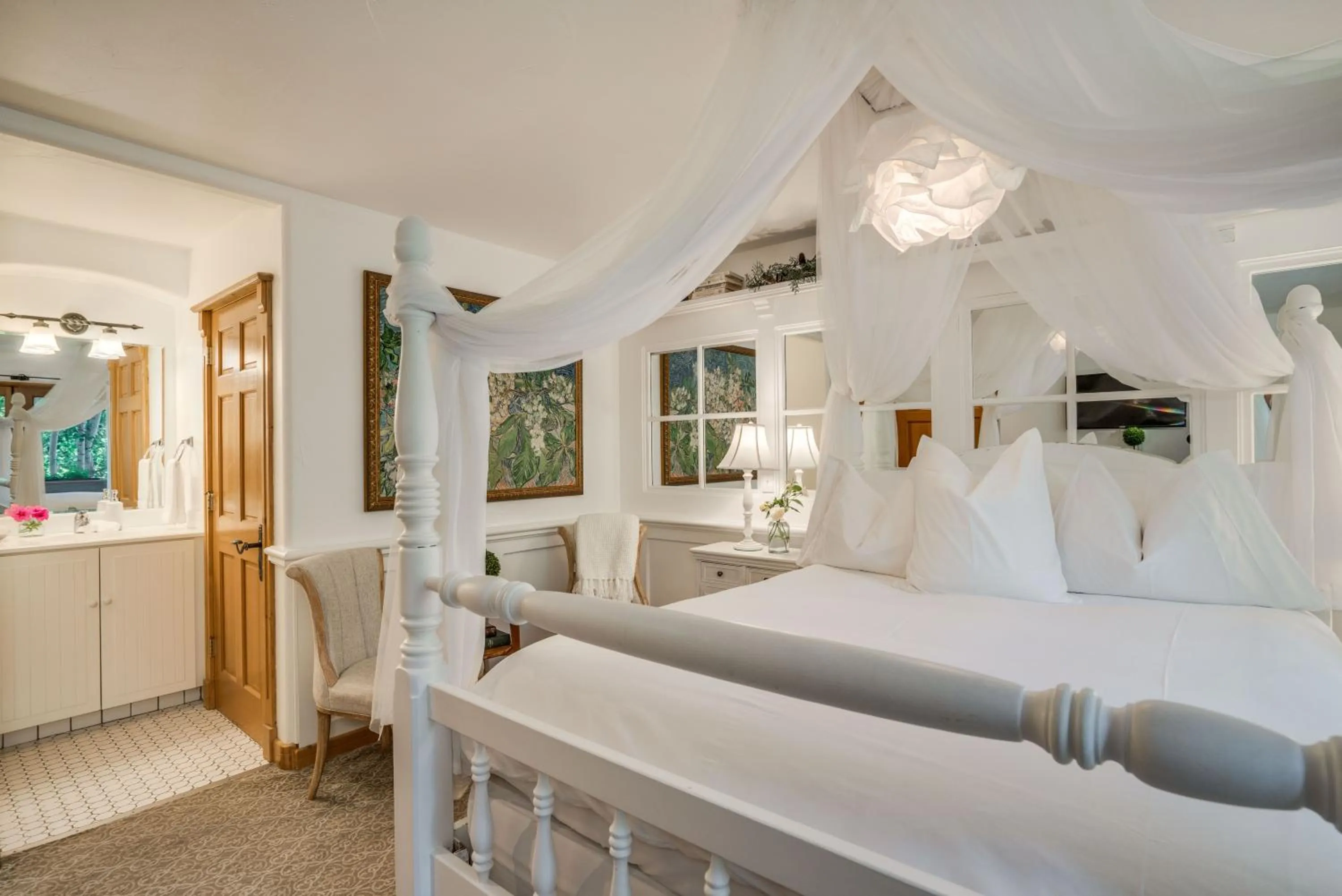 Bed in Abendblume