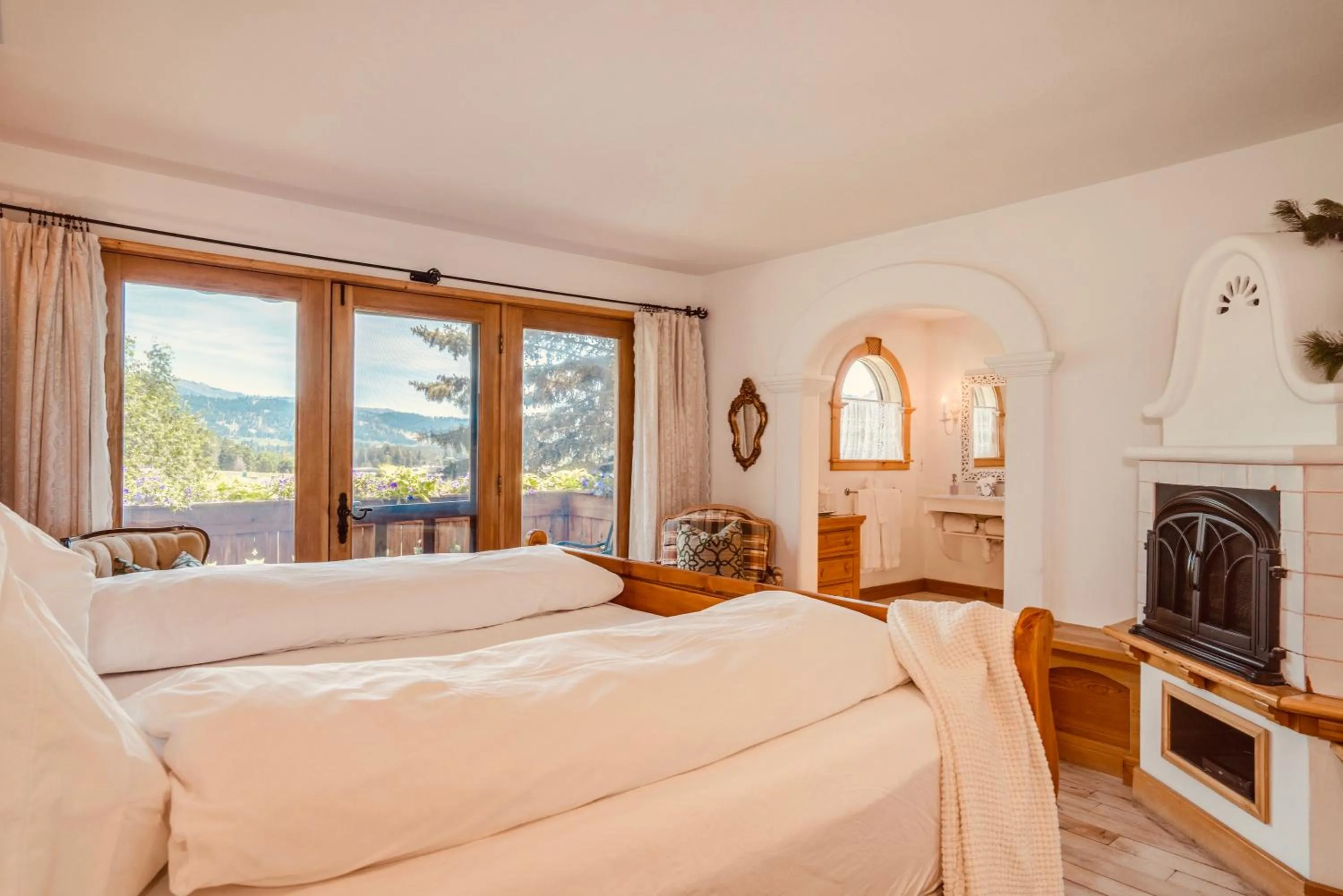 Bed in Abendblume