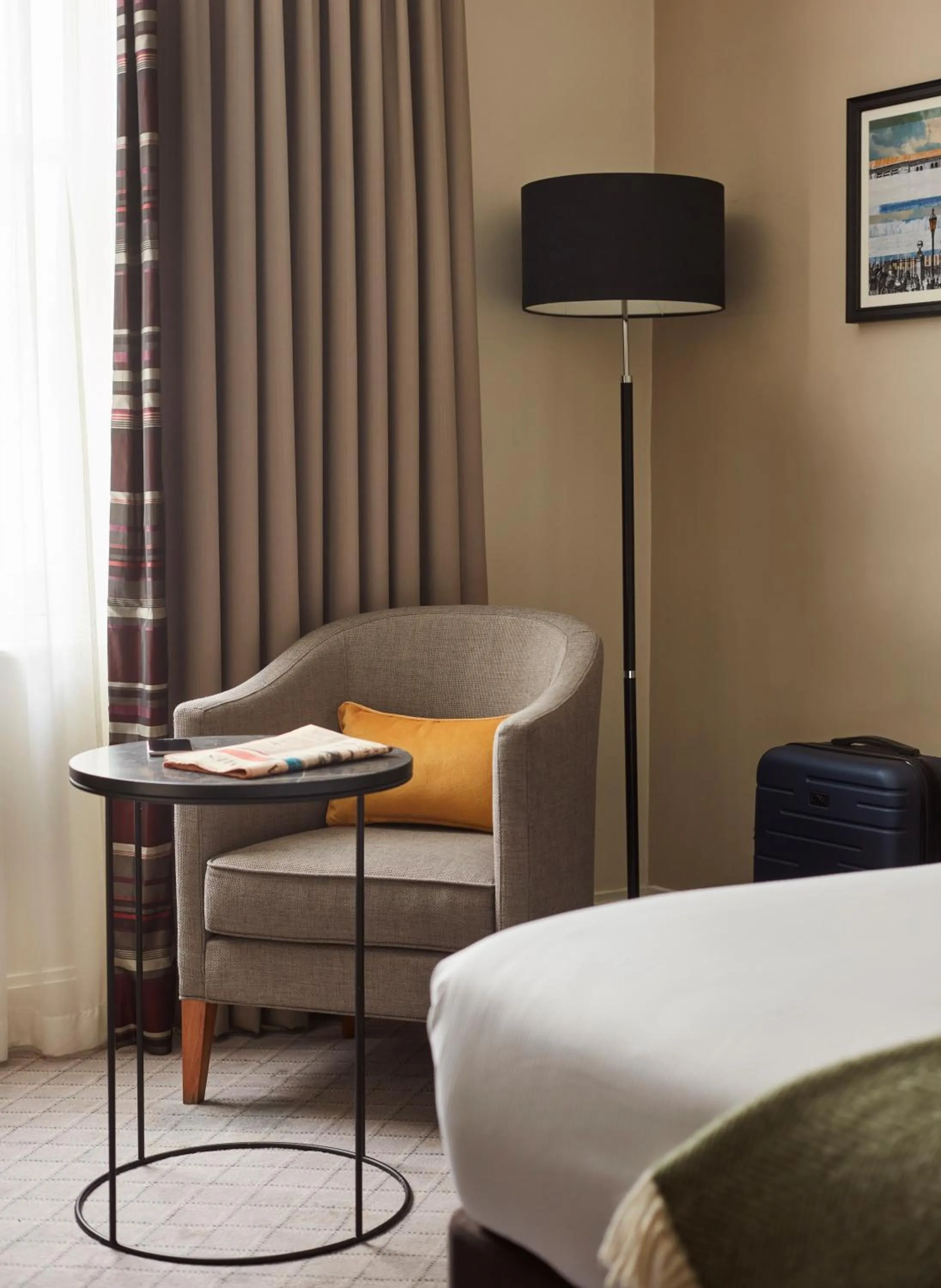 Seating area, Bed in The Clermont London, Charing Cross