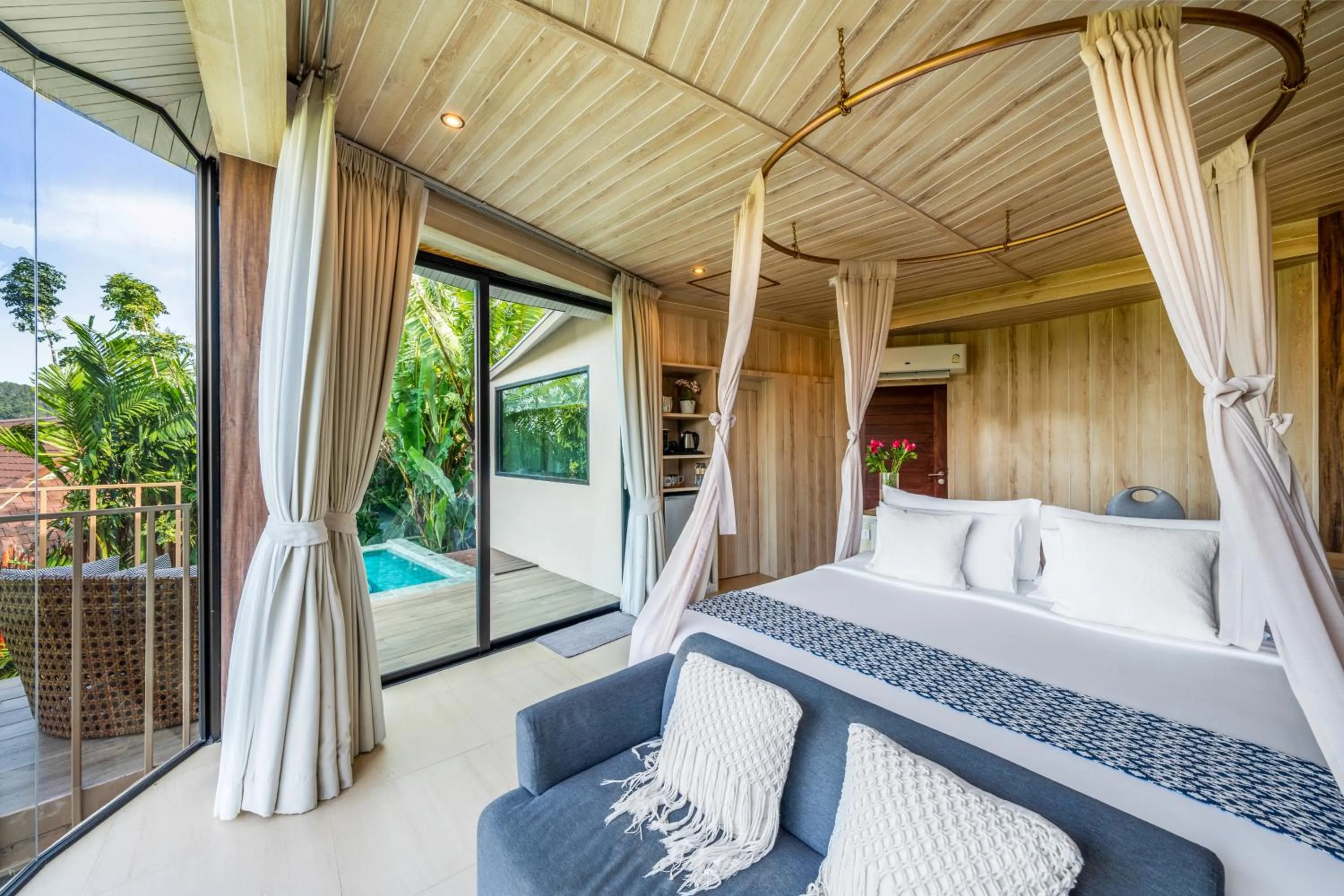 Balcony/Terrace, Bed in Sametnangshe Boutique