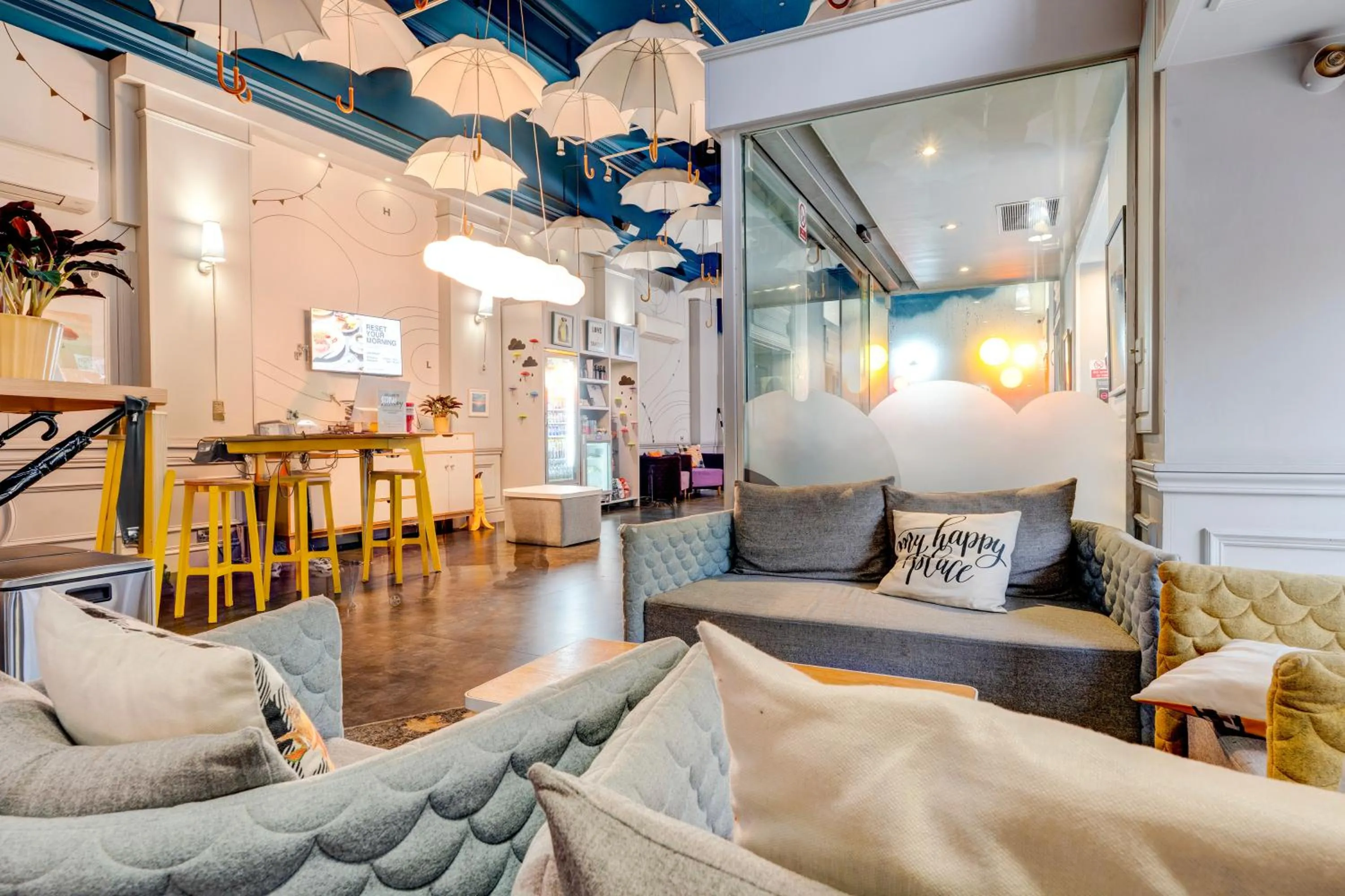 Seating area in Manchester Portland By Sunday