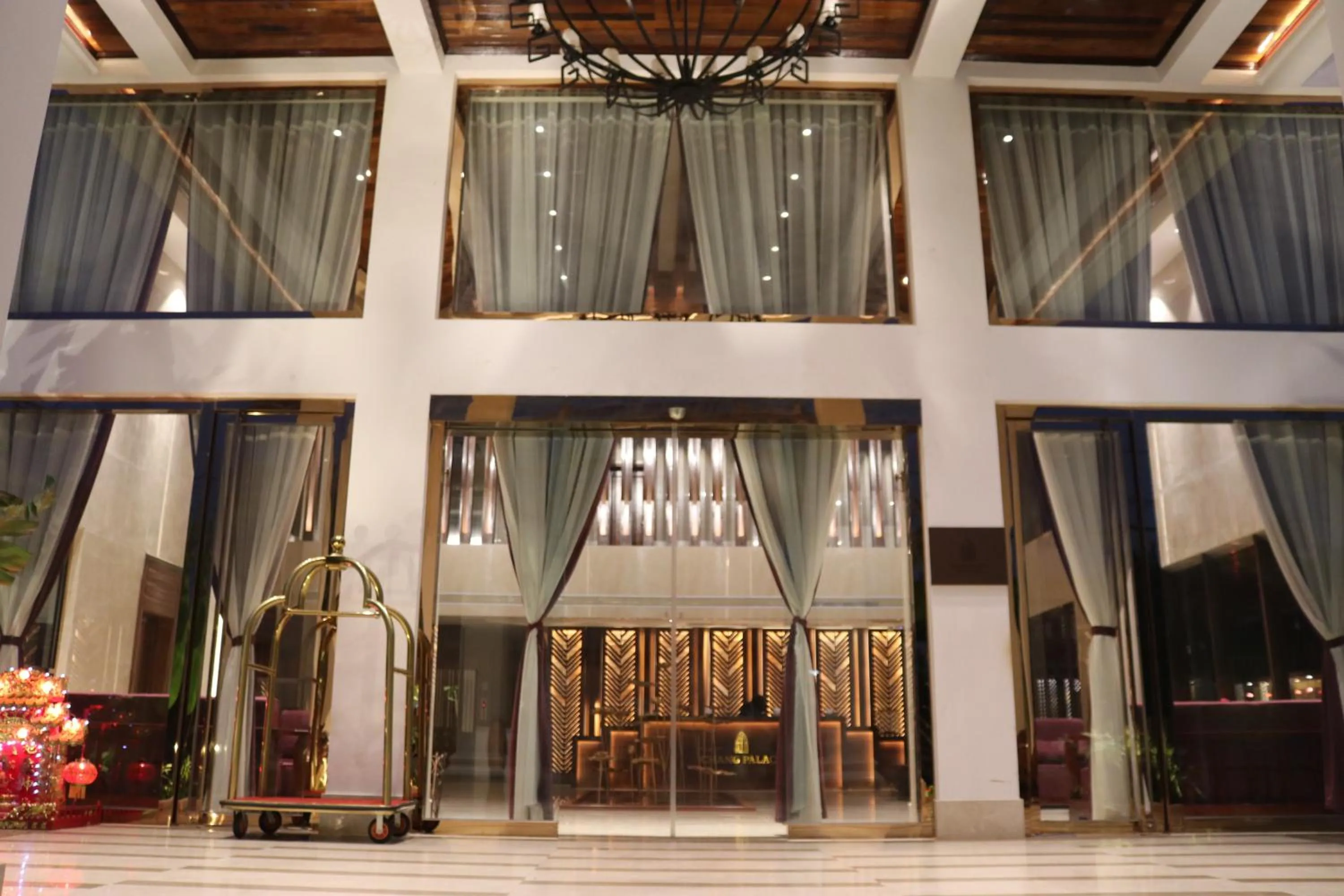 Facade/entrance in Chang Palace Vientiane