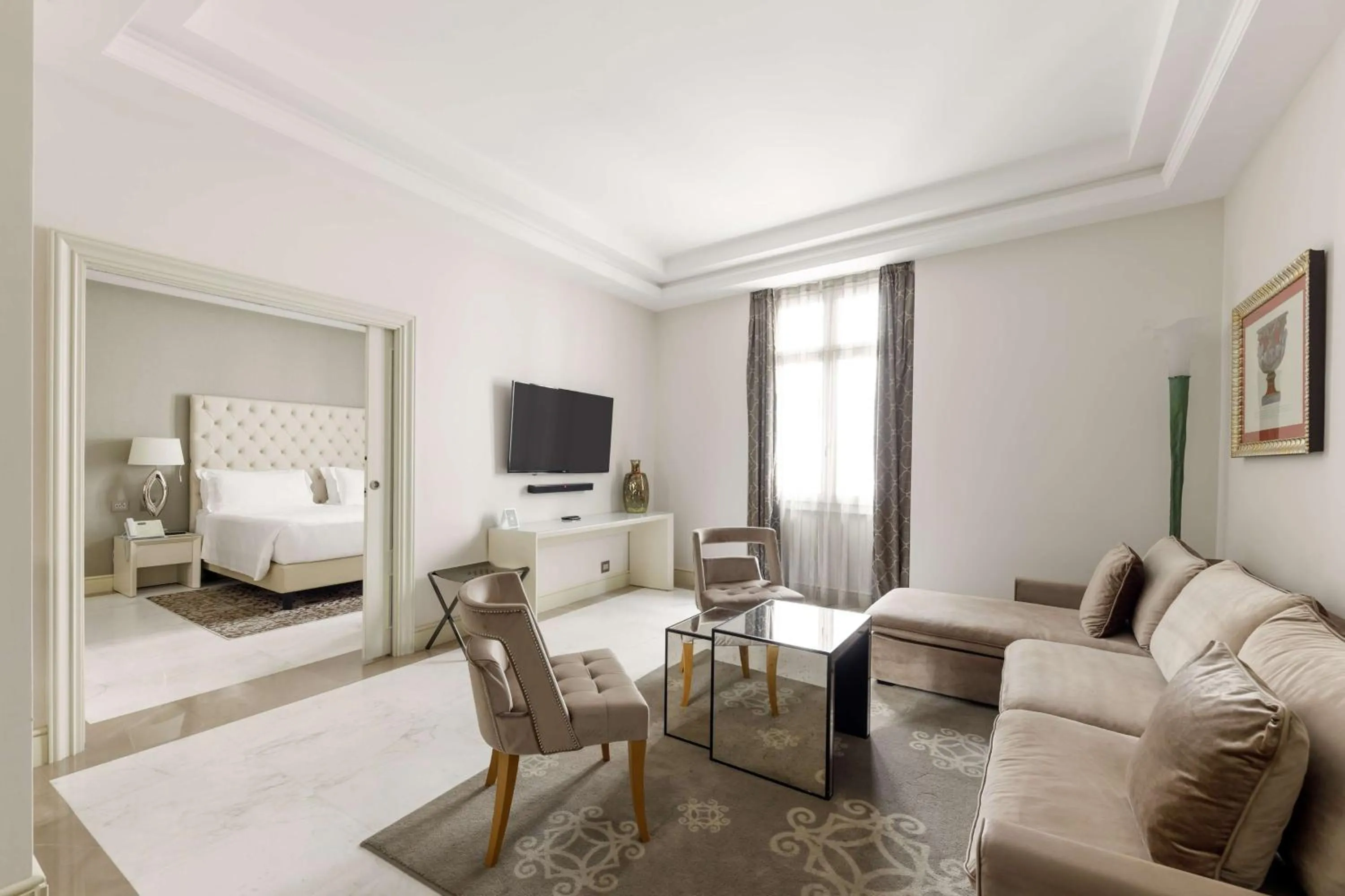 Living room, Bed in Aleph Rome Hotel, Curio Collection By Hilton