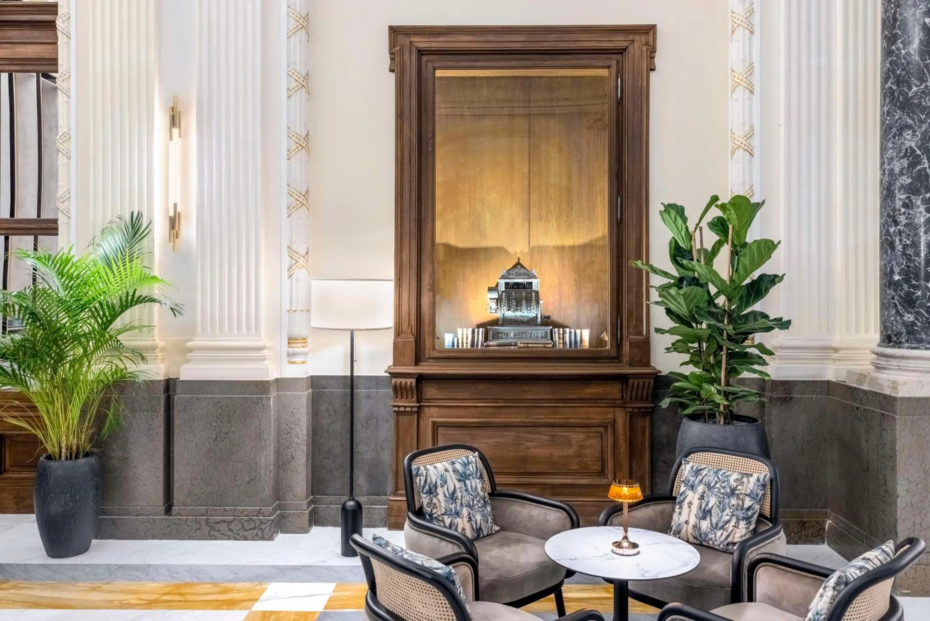 Lobby or reception in NH Collection Prague Carlo IV