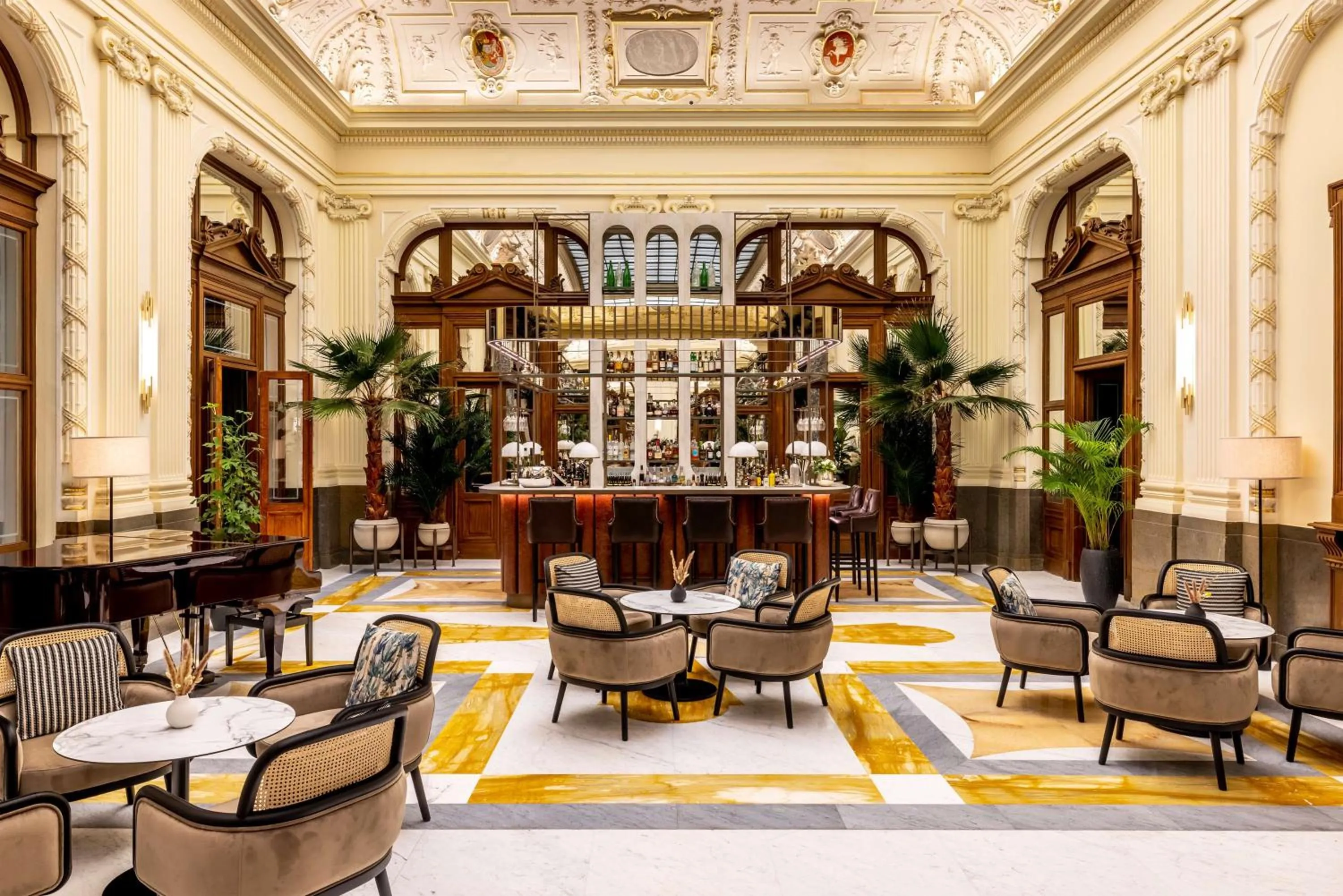 Lobby or reception in NH Collection Prague Carlo IV