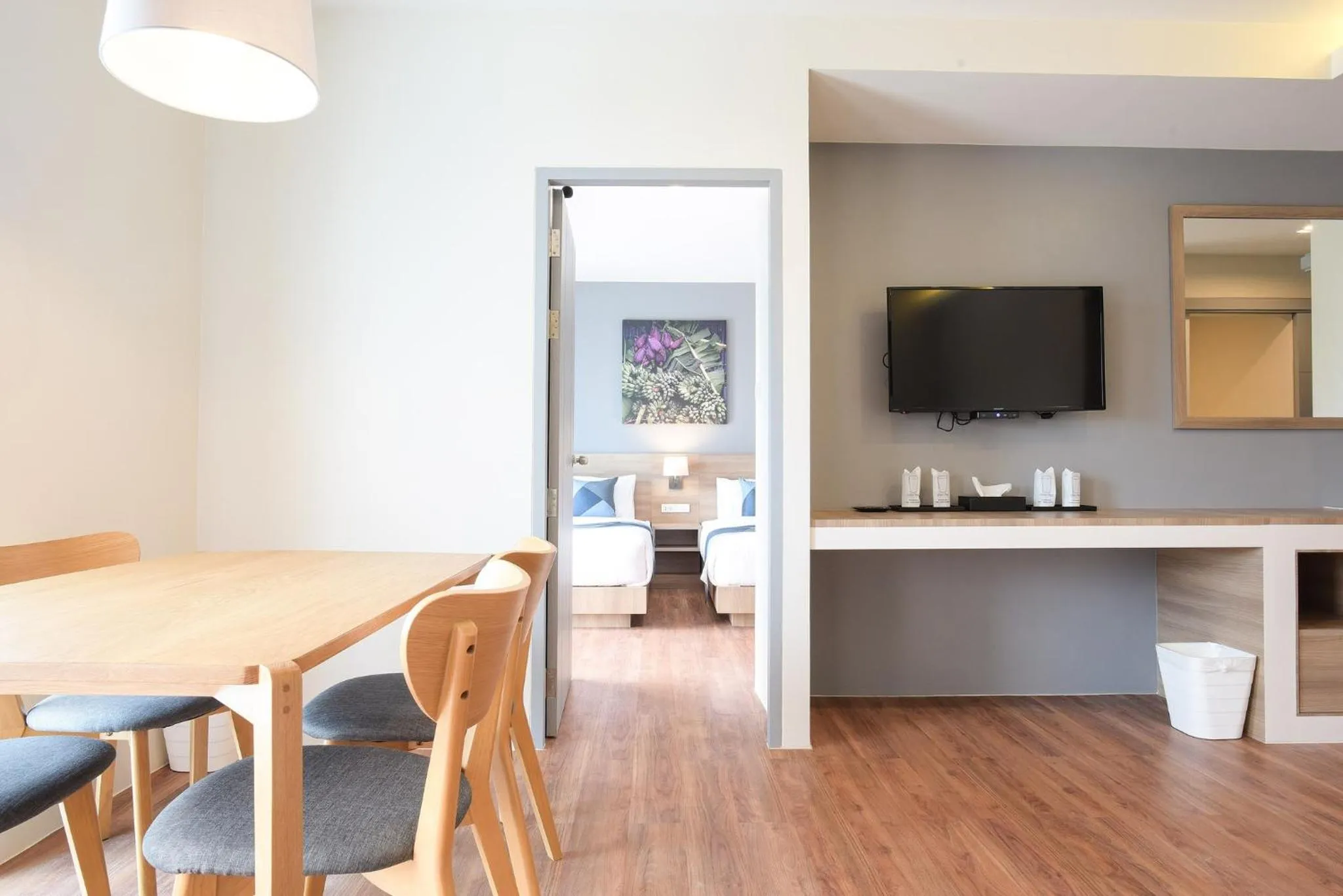 Seating area in Blue Rabbit Hotel