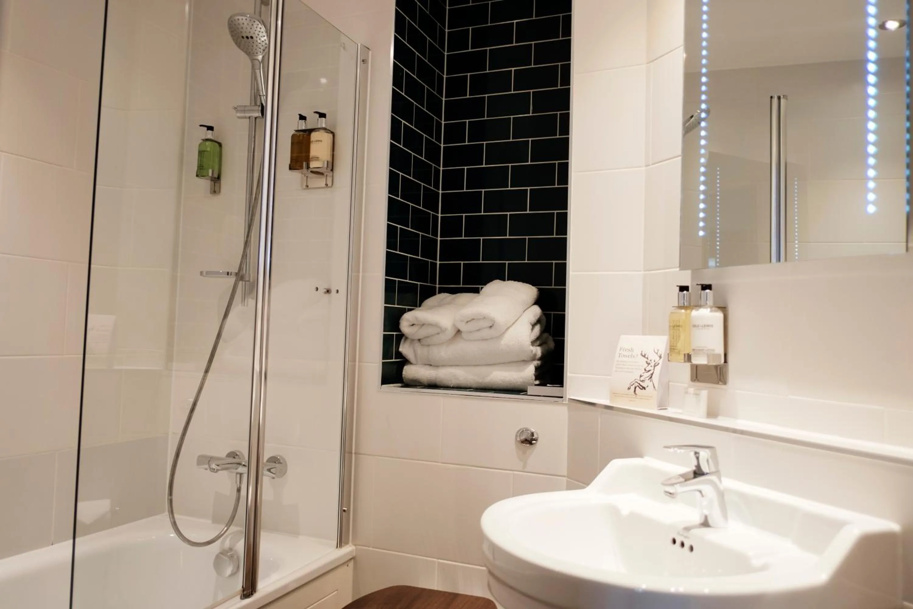 Shower in The White Hart Hotel