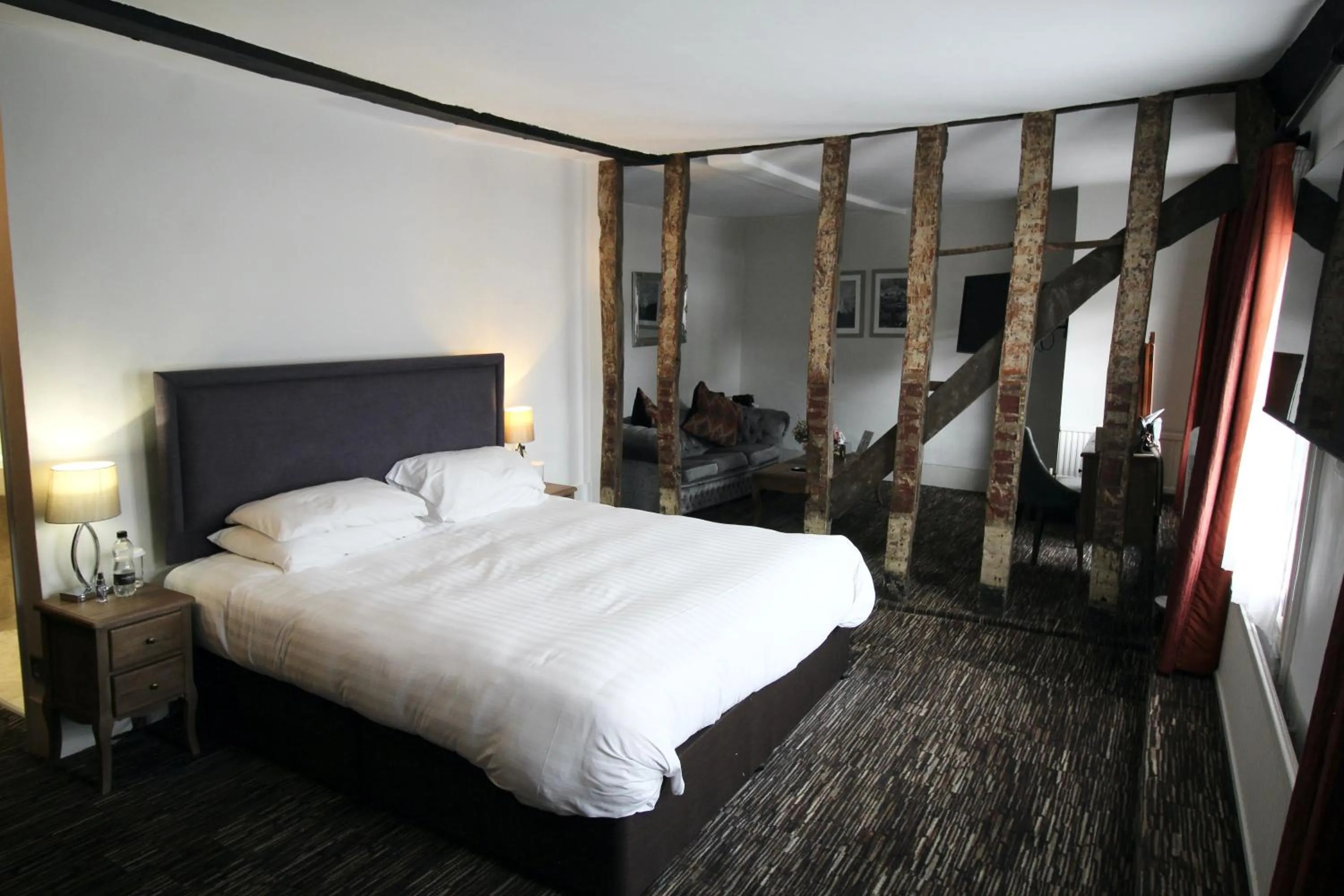 Bed in The Saracens Head Hotel