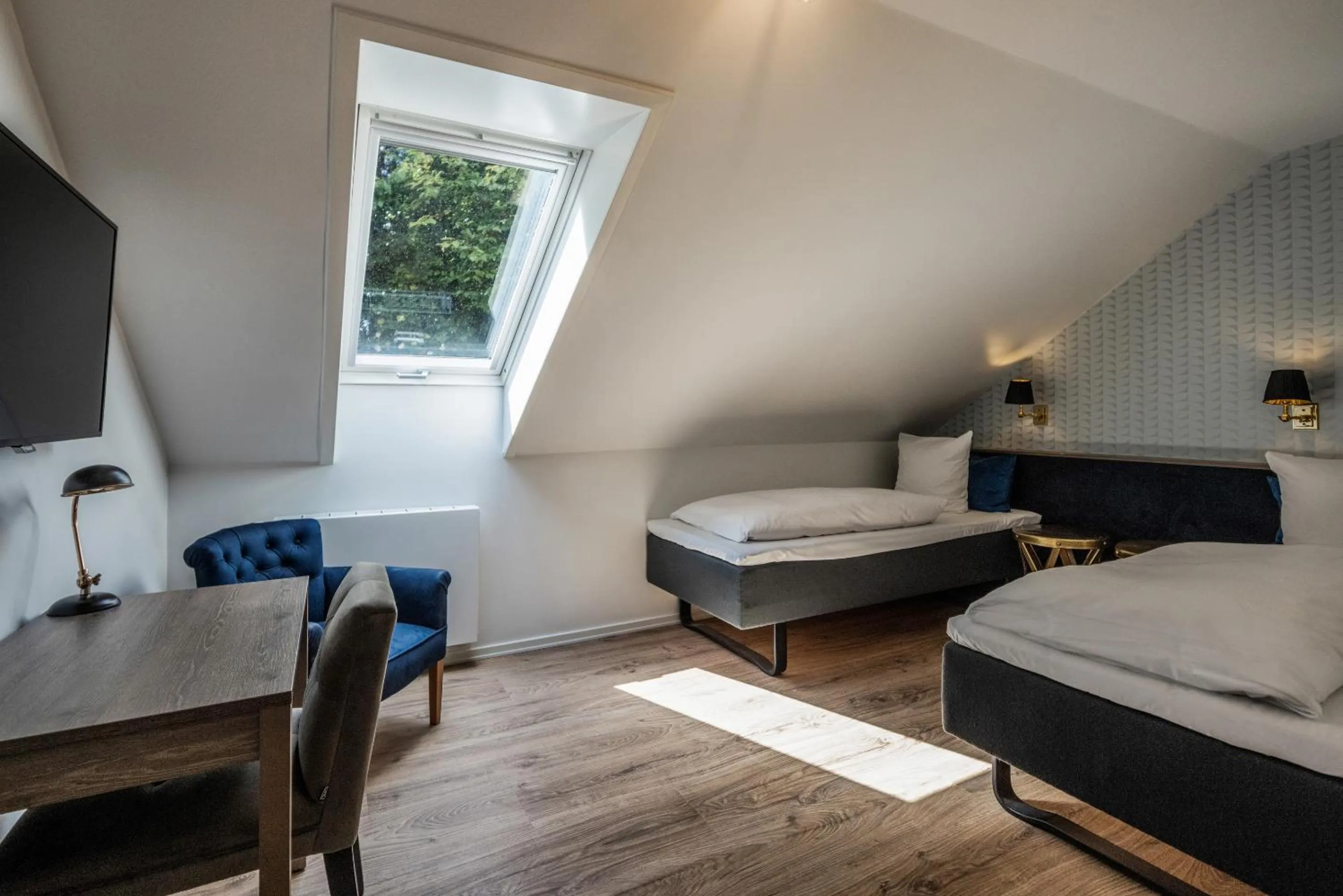 Bedroom, Bed in Hotel Scheelsminde