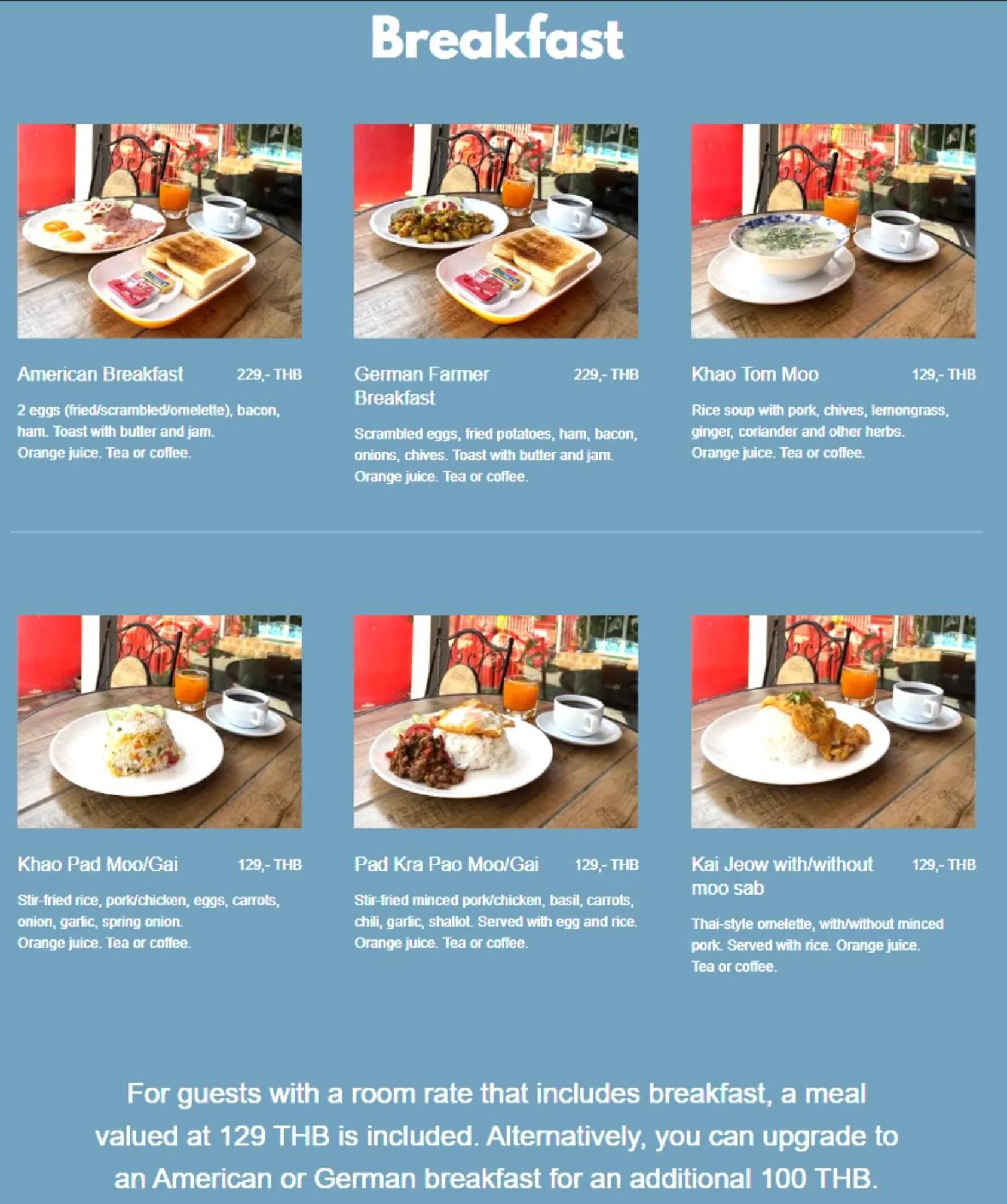 Food and drinks in Golf-Sea-City Guest House