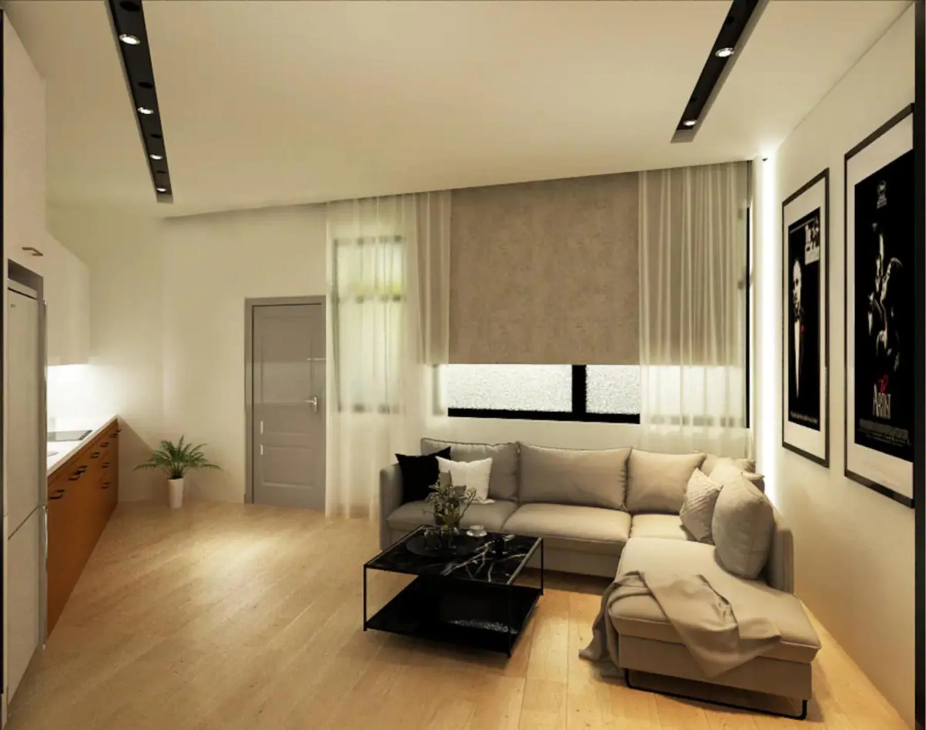 Living room, Bed in Muses Residence