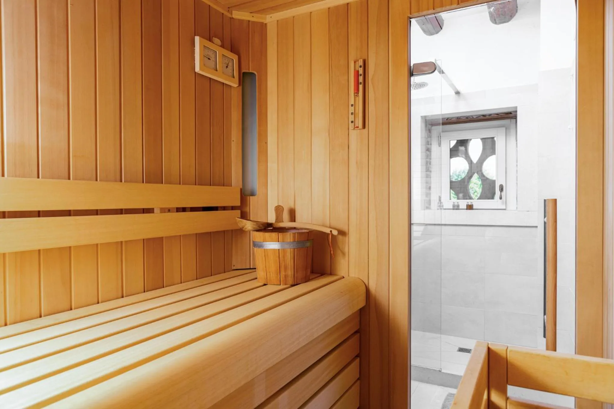 Sauna in La Barchessa di Villa Pisani