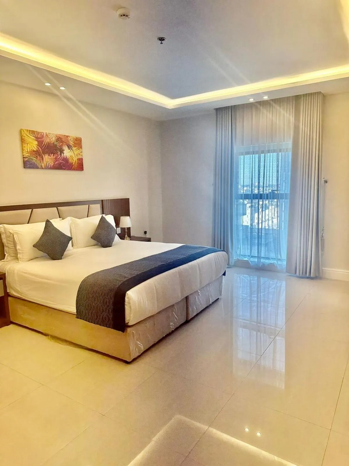 Bed in Remaz Suites Hotel