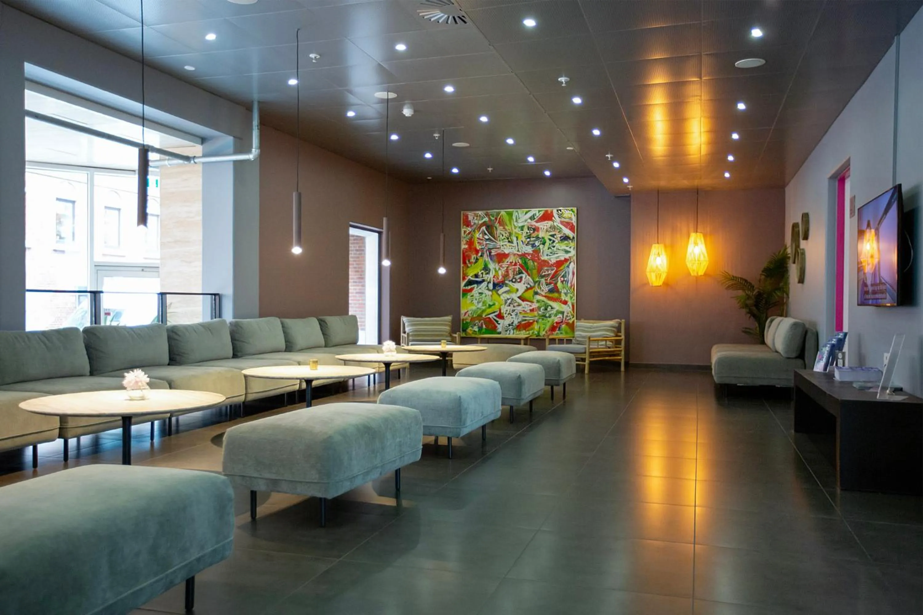 Lounge or bar in Cabinn Aarhus