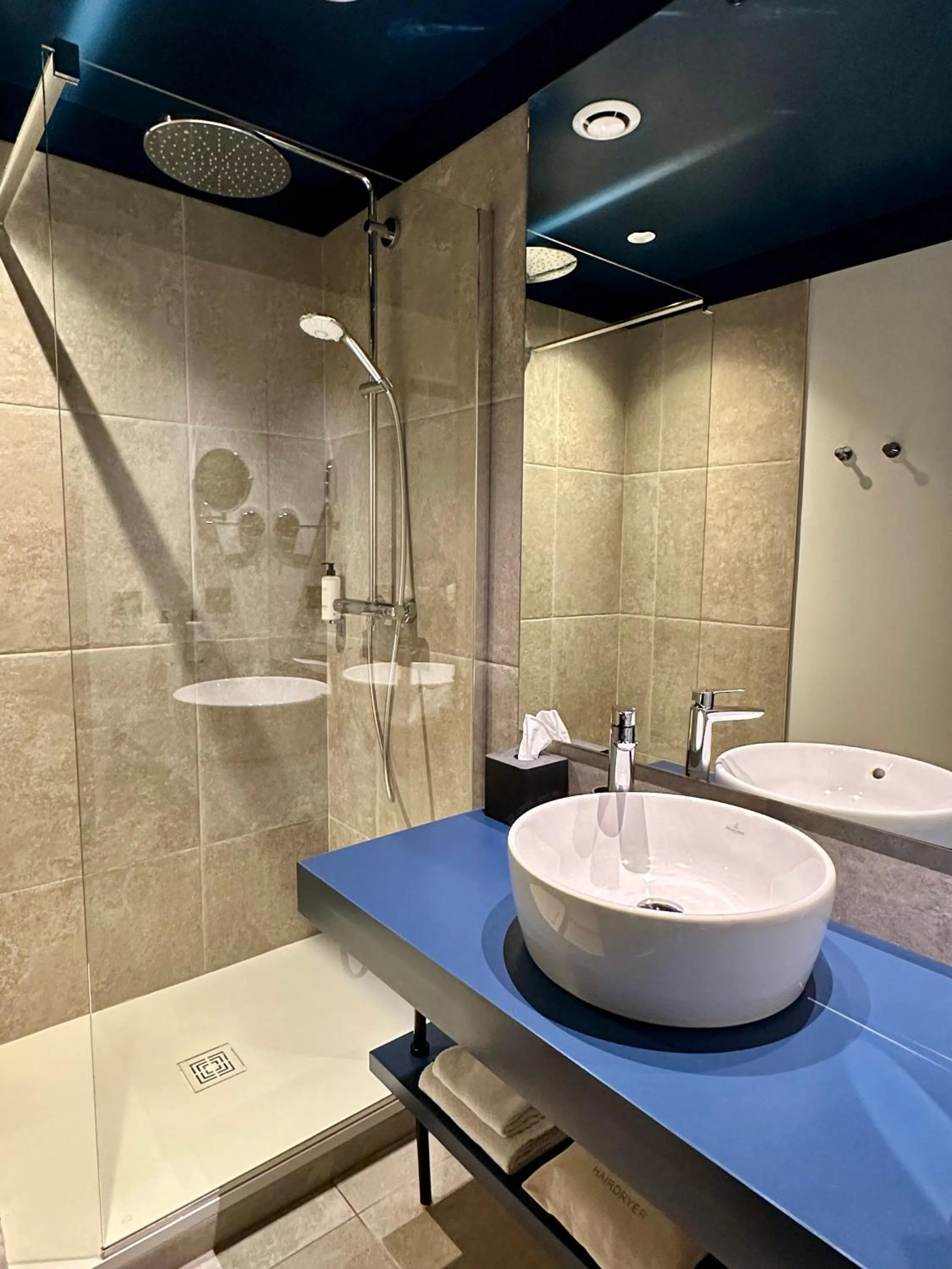 Shower in Logis Hotel Darcy Dijon Centre