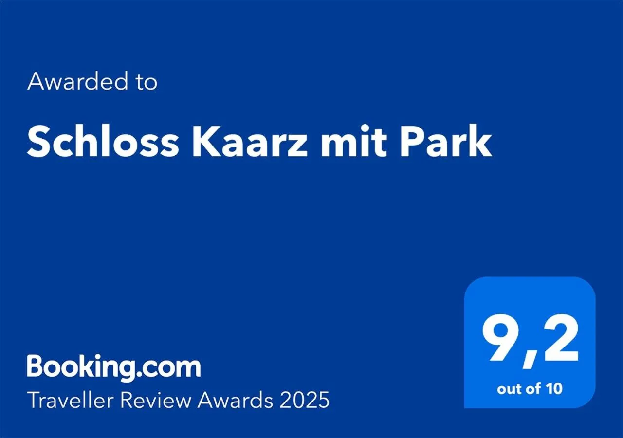 Certificate/Award in Schloss Kaarz mit Park