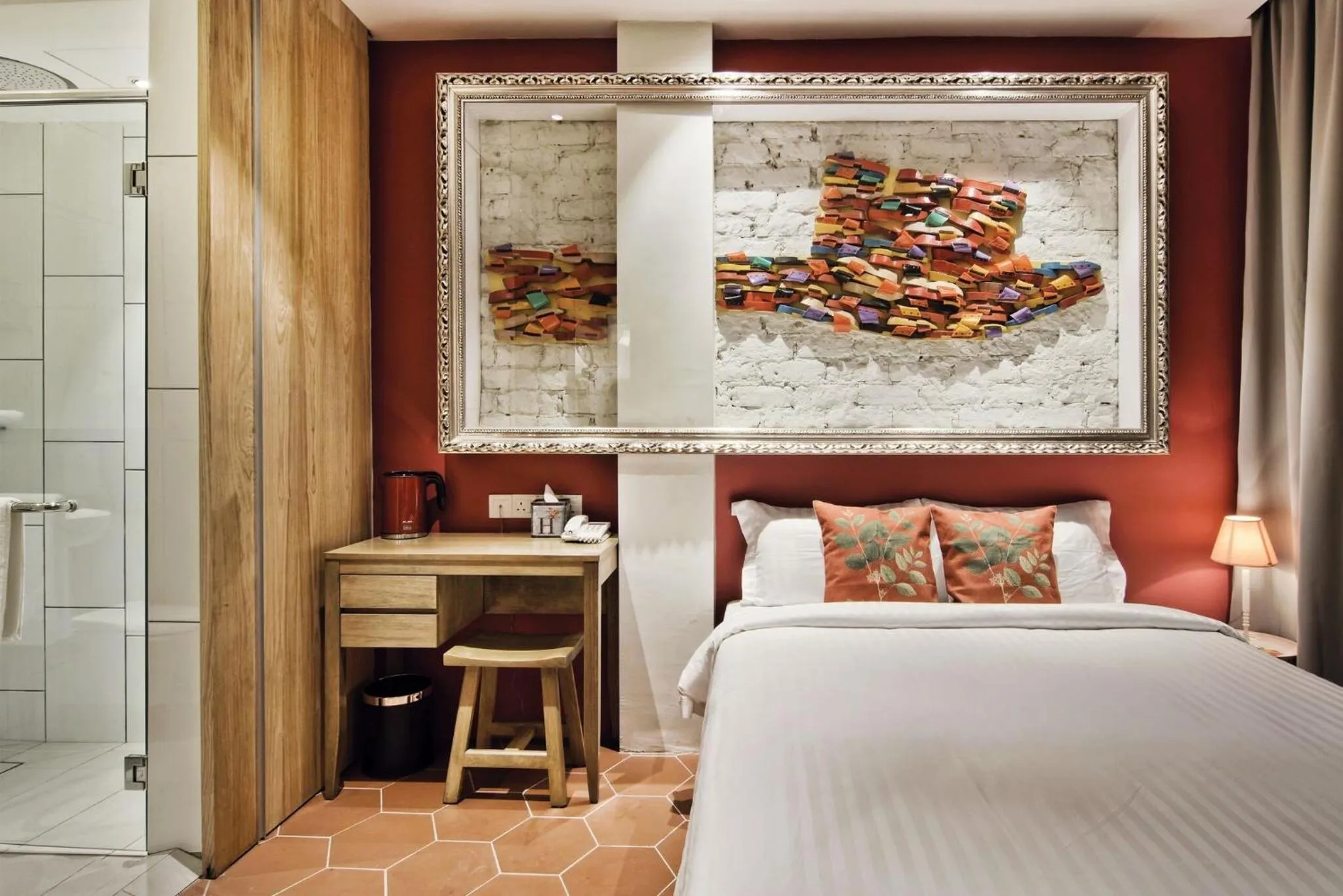 Bed in Timez Hotel Melaka