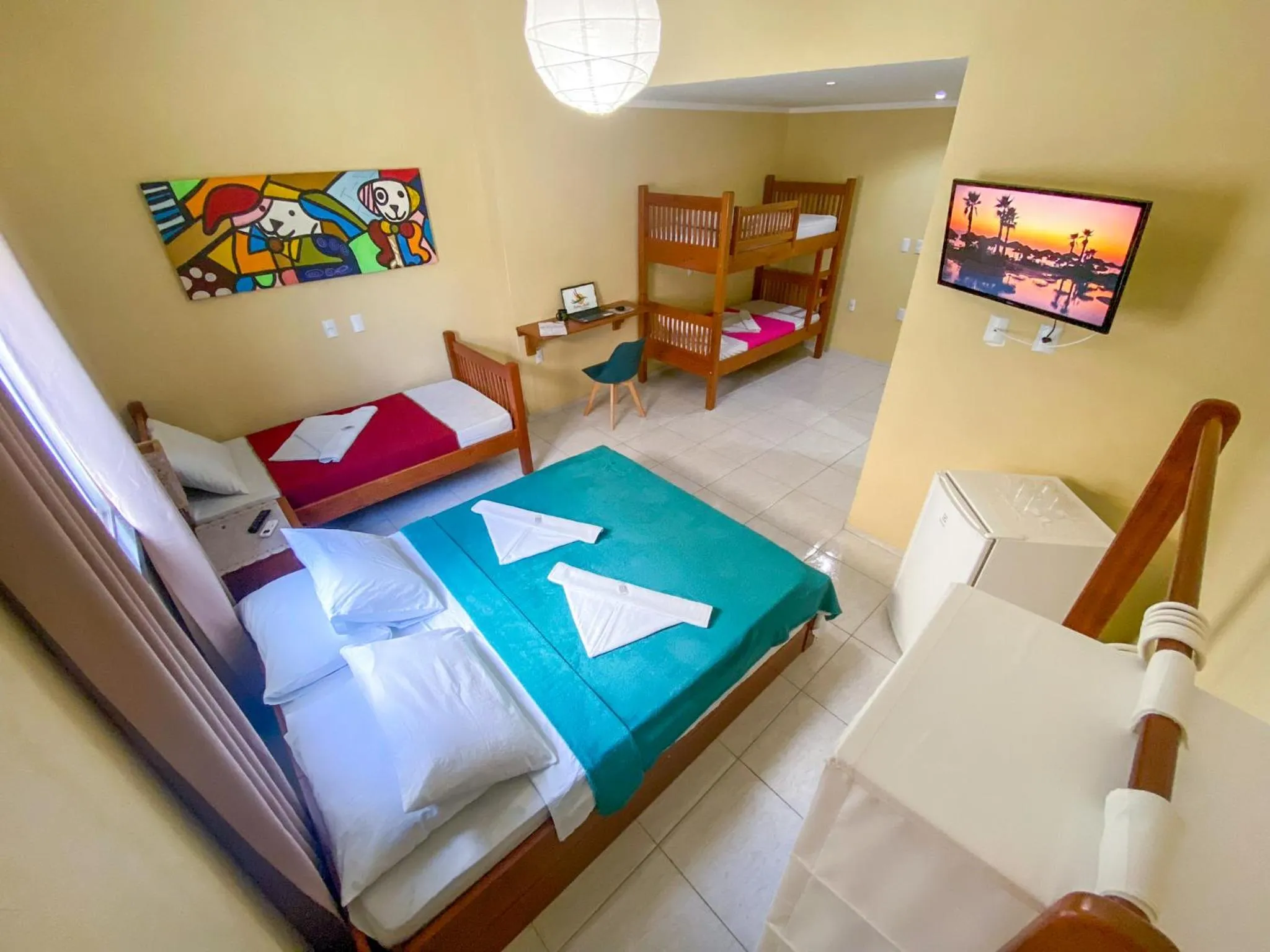 TV and multimedia, Bed in Refúgio Pousada Fortaleza