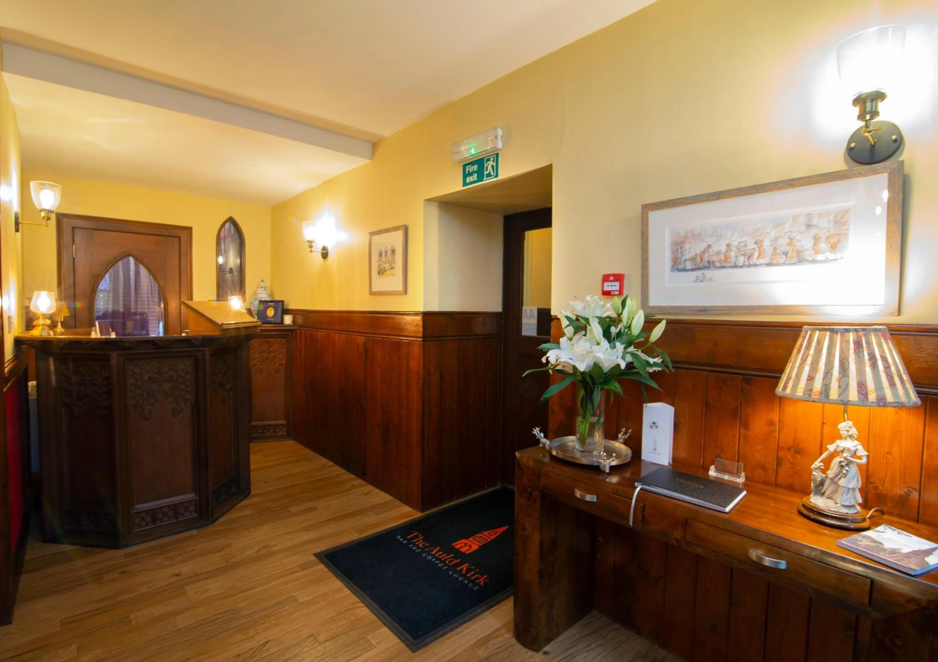 Lobby or reception in The Auld Kirk
