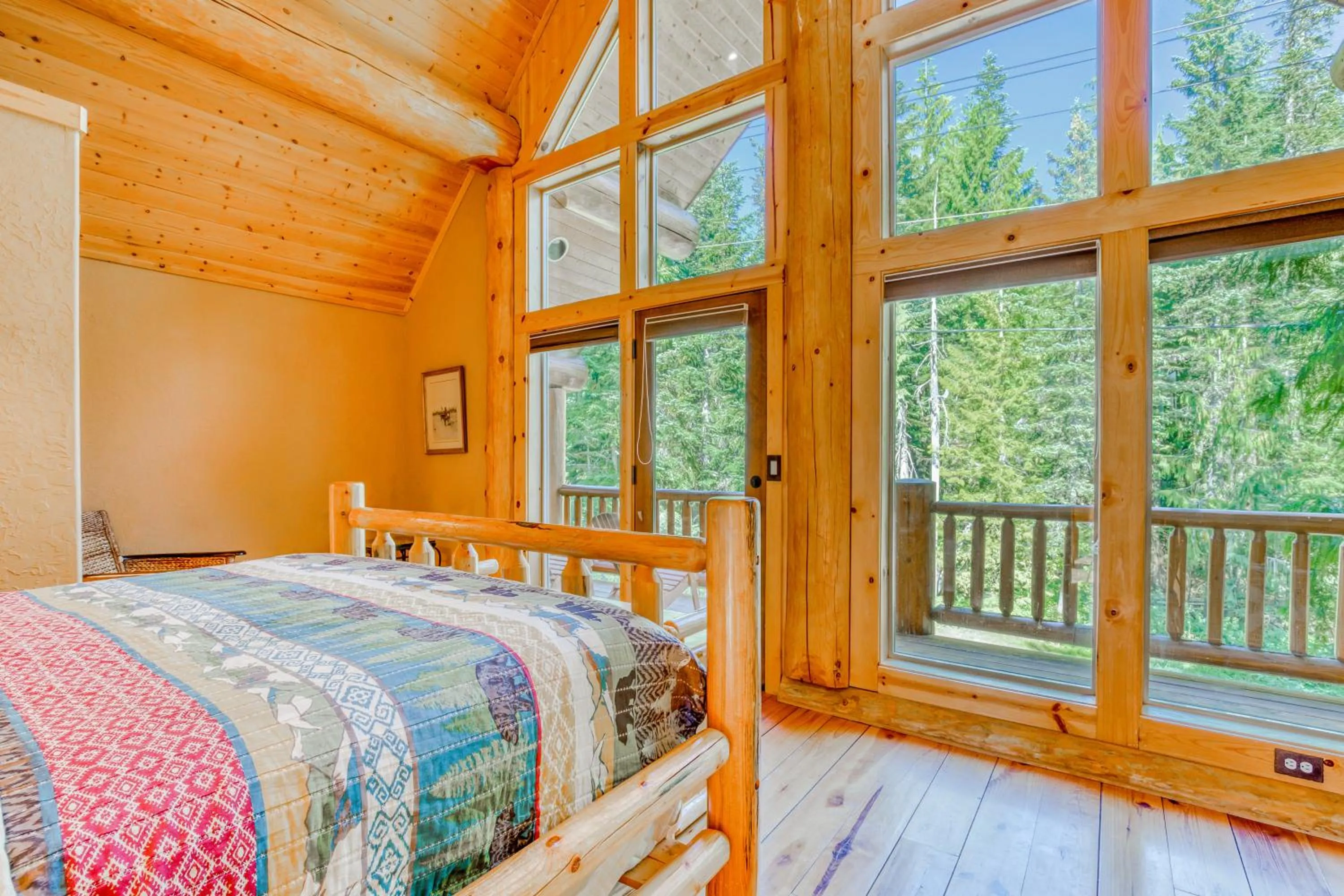 Bed in Skiing Bear Chalet