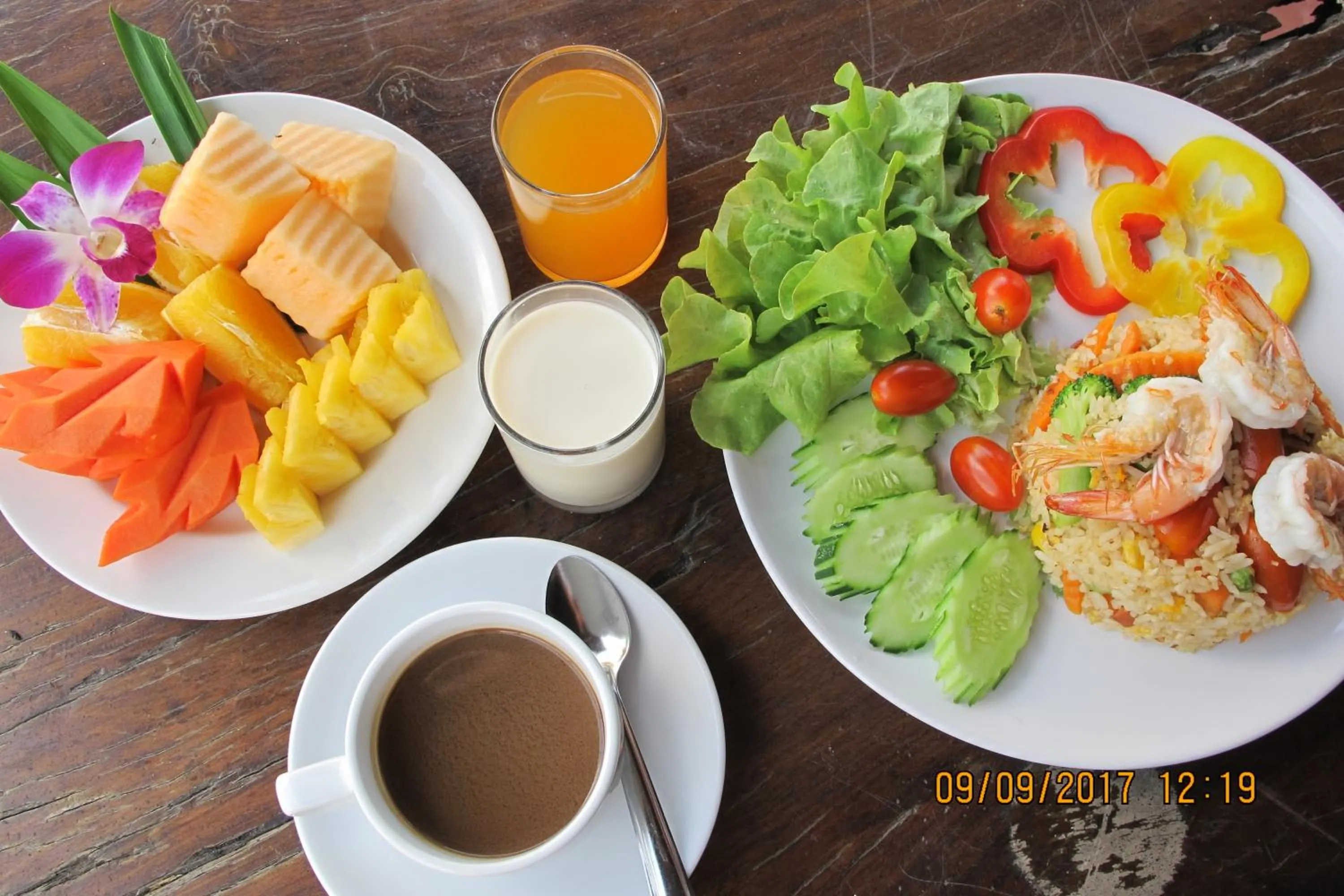 Asian breakfast in Krabi Inn Resort