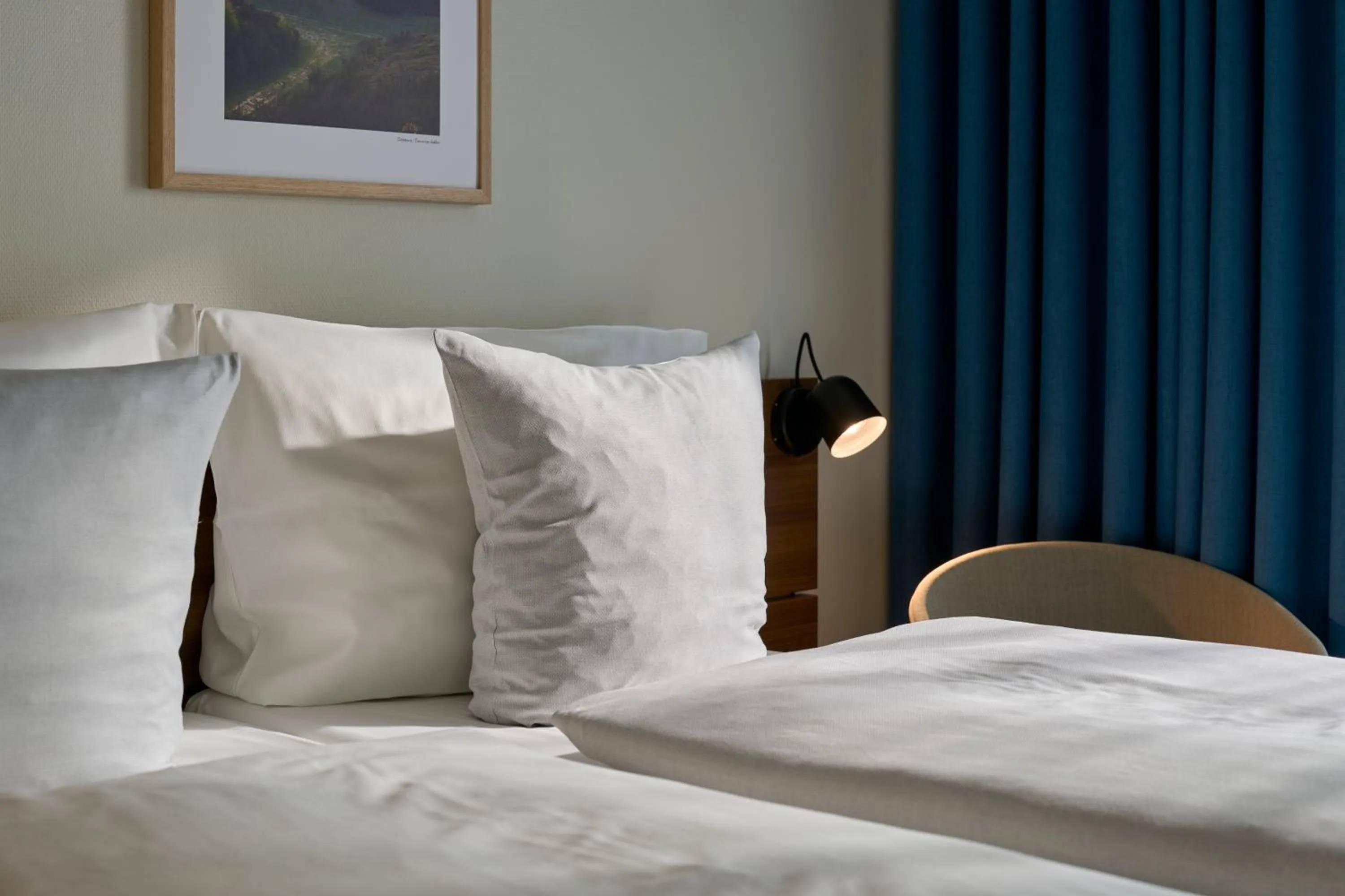 Bed in Hotel Faaborg Fjord