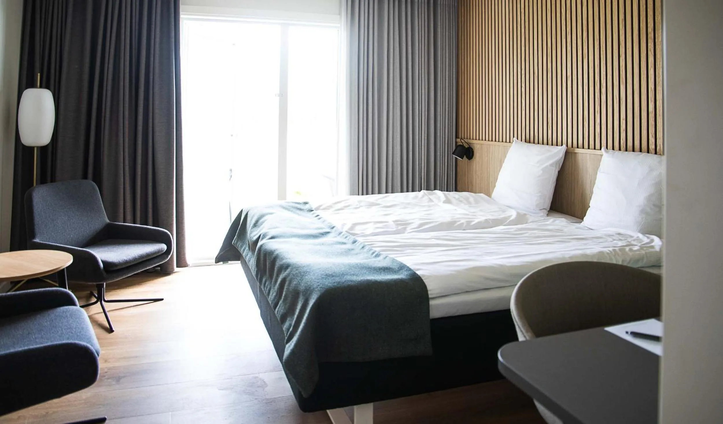 Bed in Hotel Faaborg Fjord