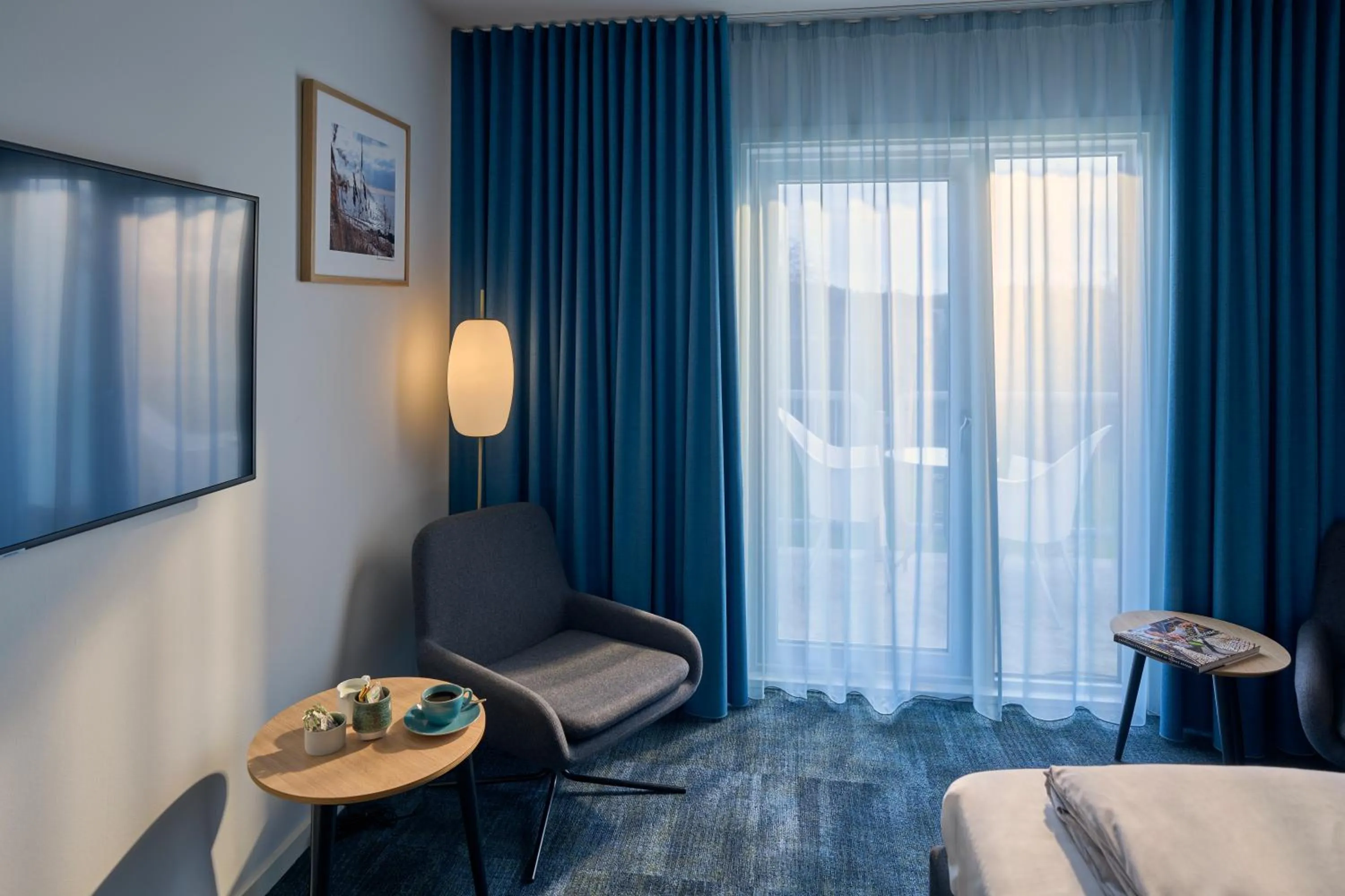 Bed in Hotel Faaborg Fjord