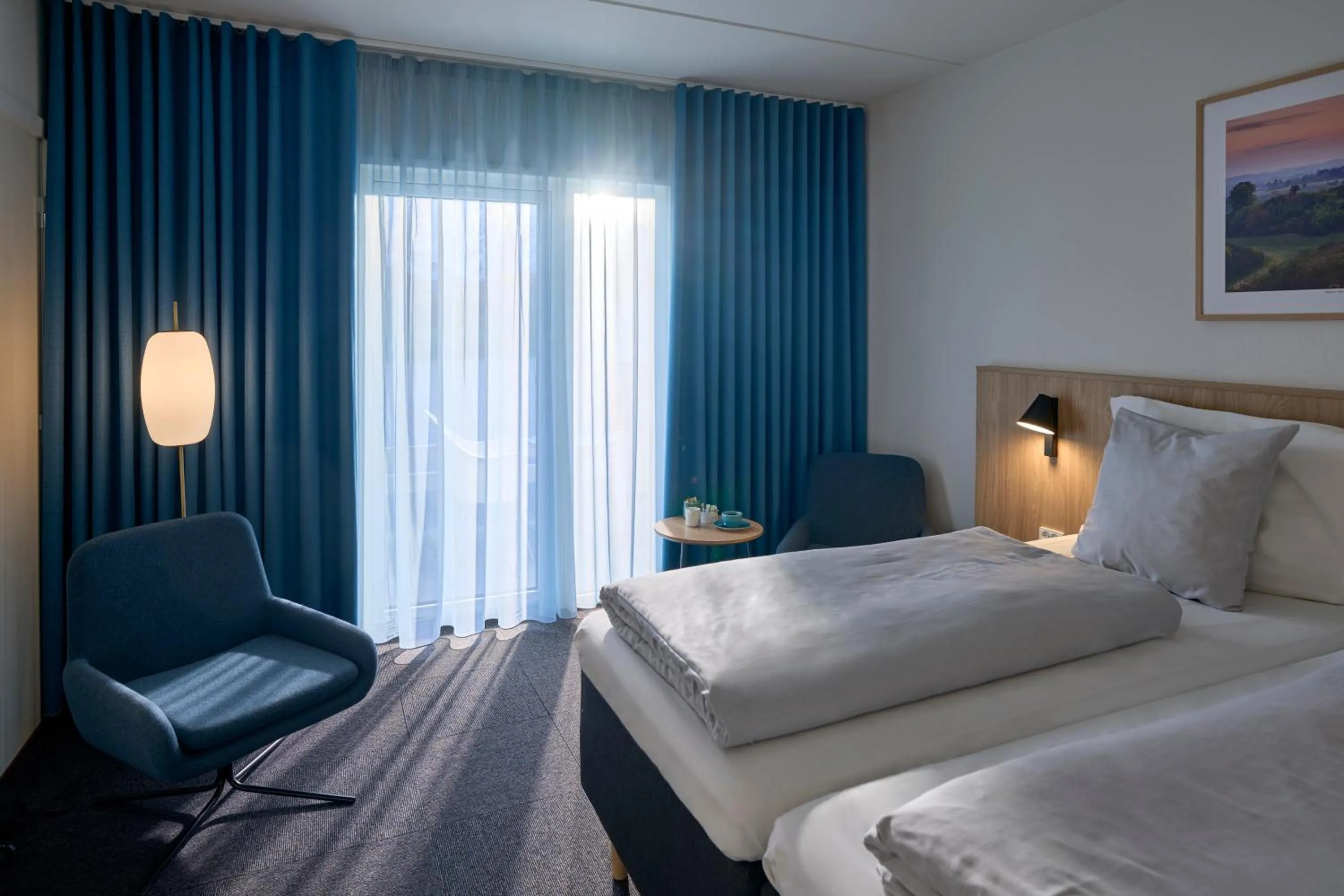 Bed in Hotel Faaborg Fjord