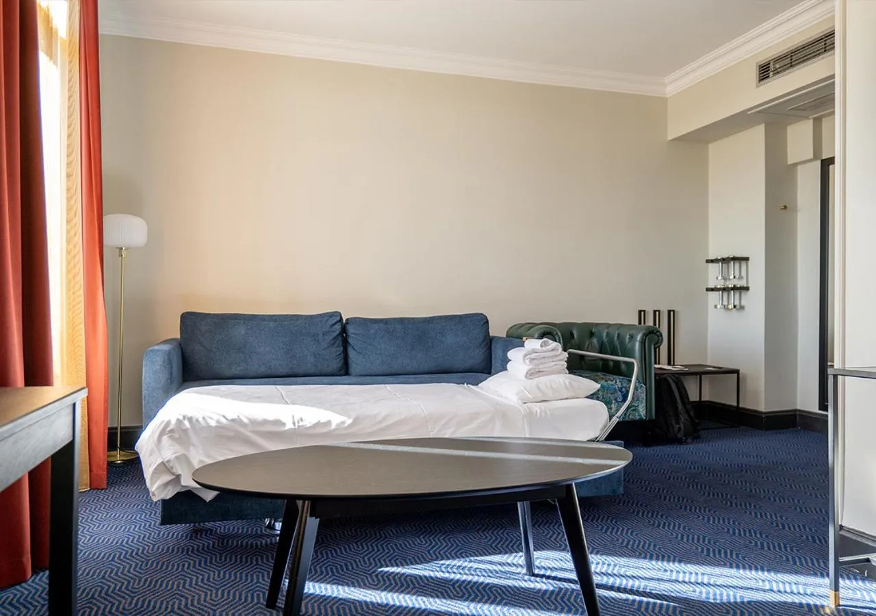 Bed in ProfilHotels Copenhagen Plaza