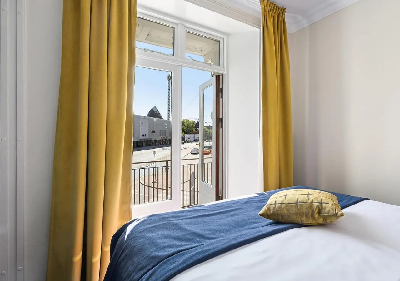 Bed in ProfilHotels Copenhagen Plaza