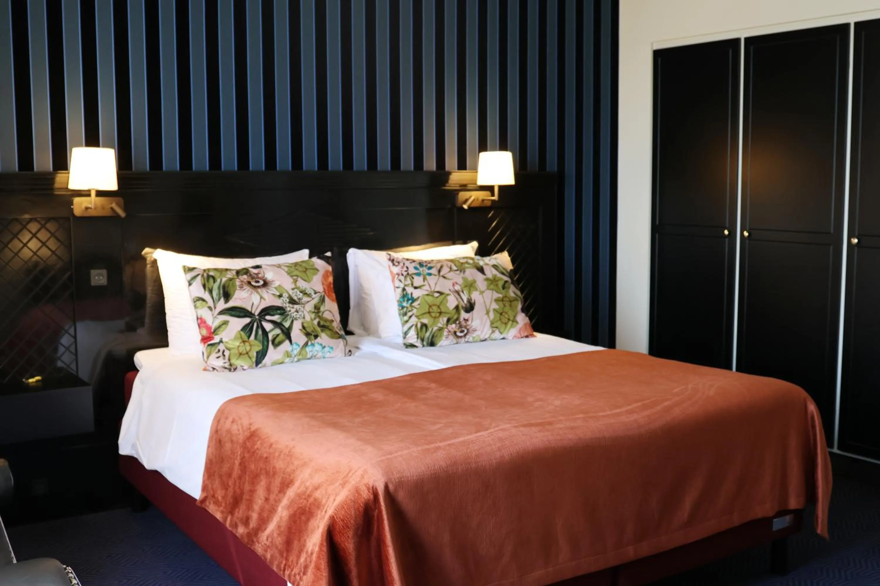 Bed in ProfilHotels Copenhagen Plaza