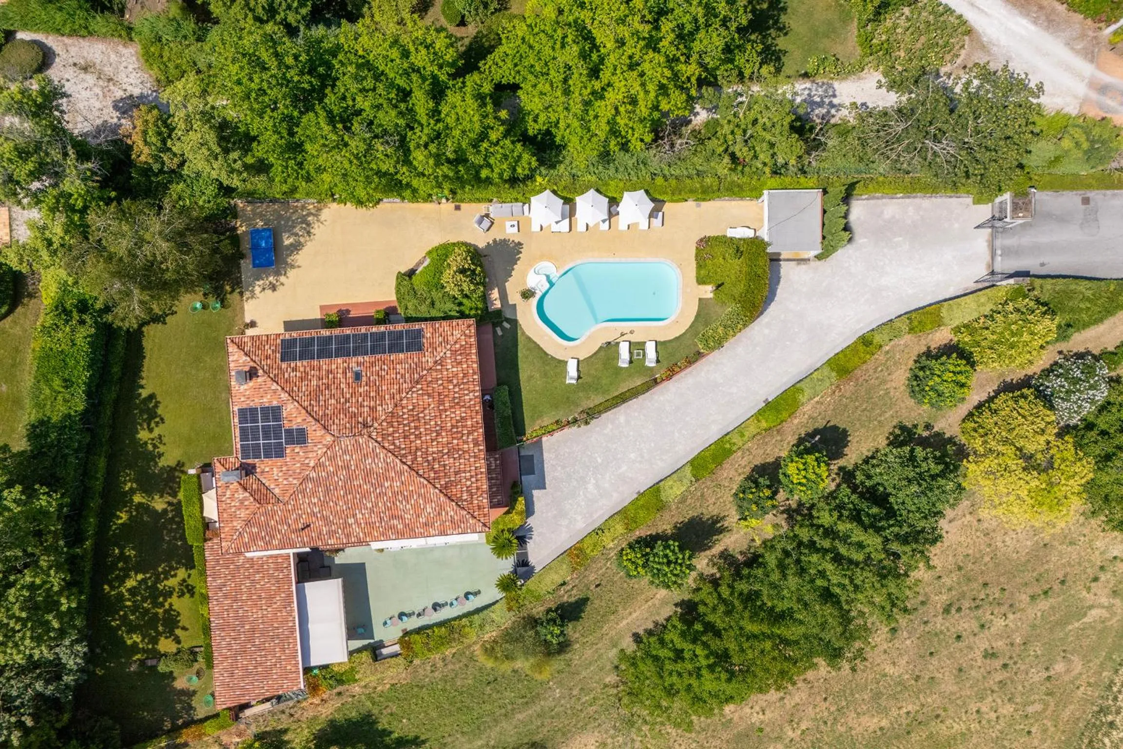 Bird's eye view in Villa La Quiete