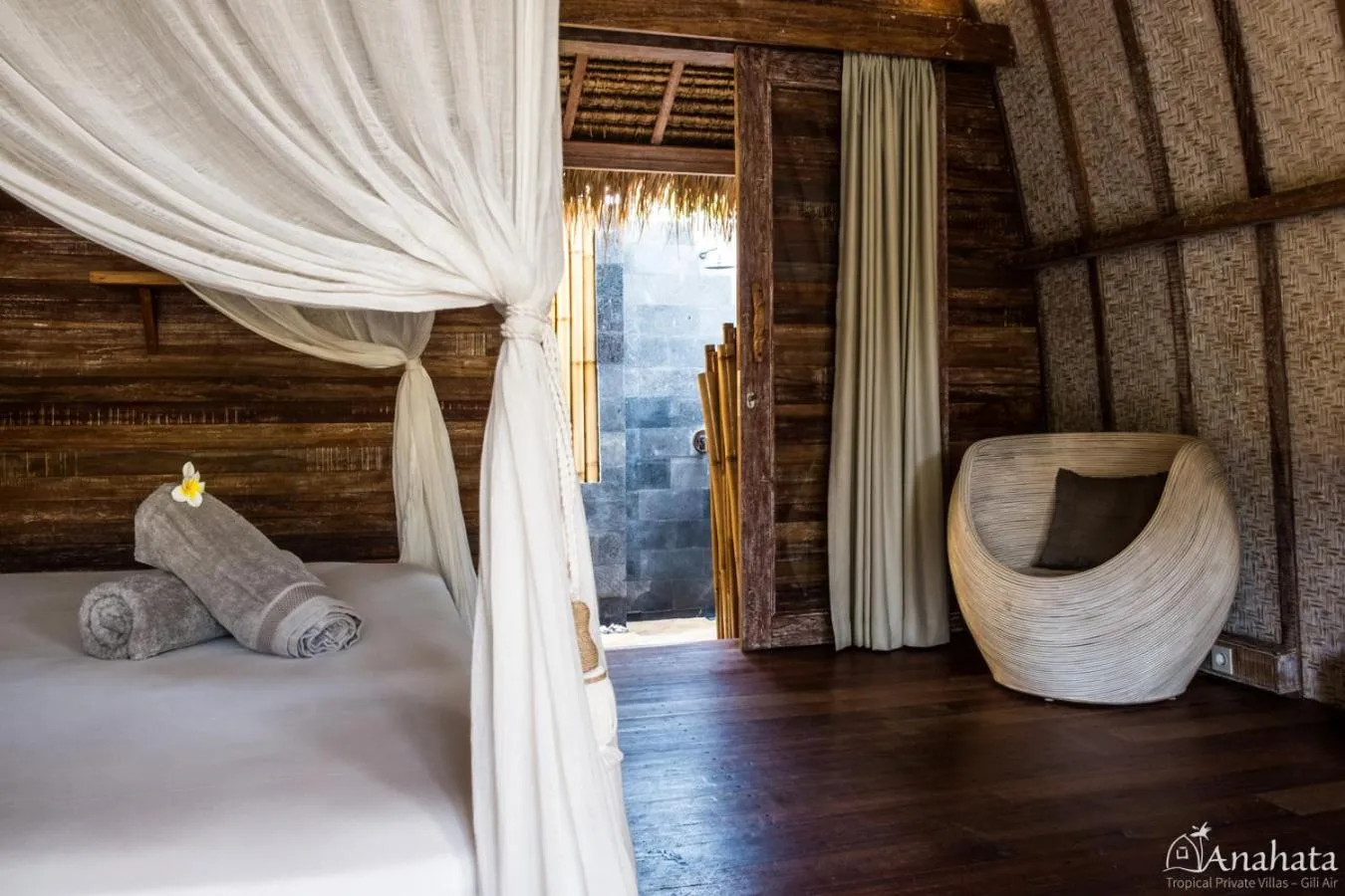 Bedroom, Bed in Anahata - Tropical Private Villas