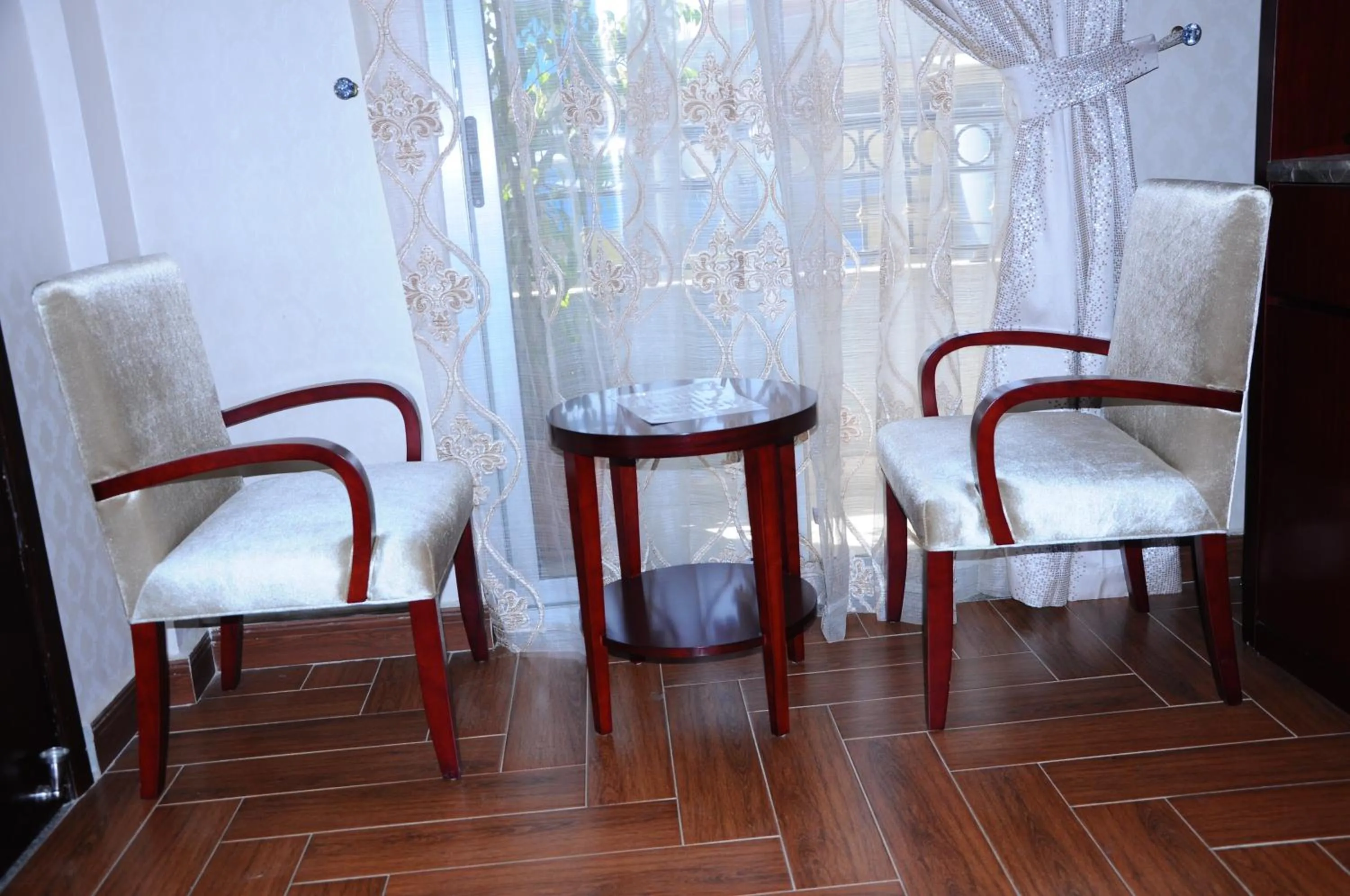 Seating area in Guzara Hotel Addis