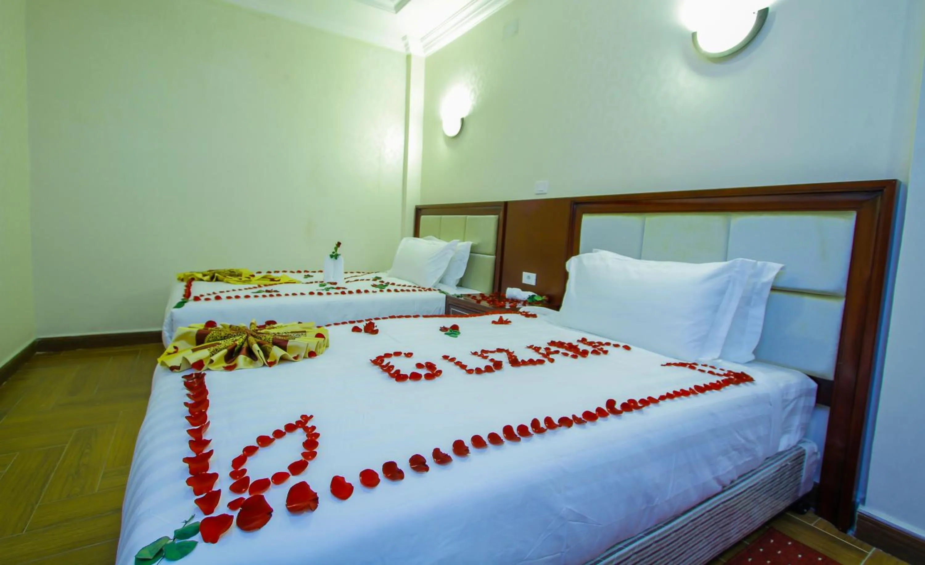 Bed in Guzara Hotel Addis