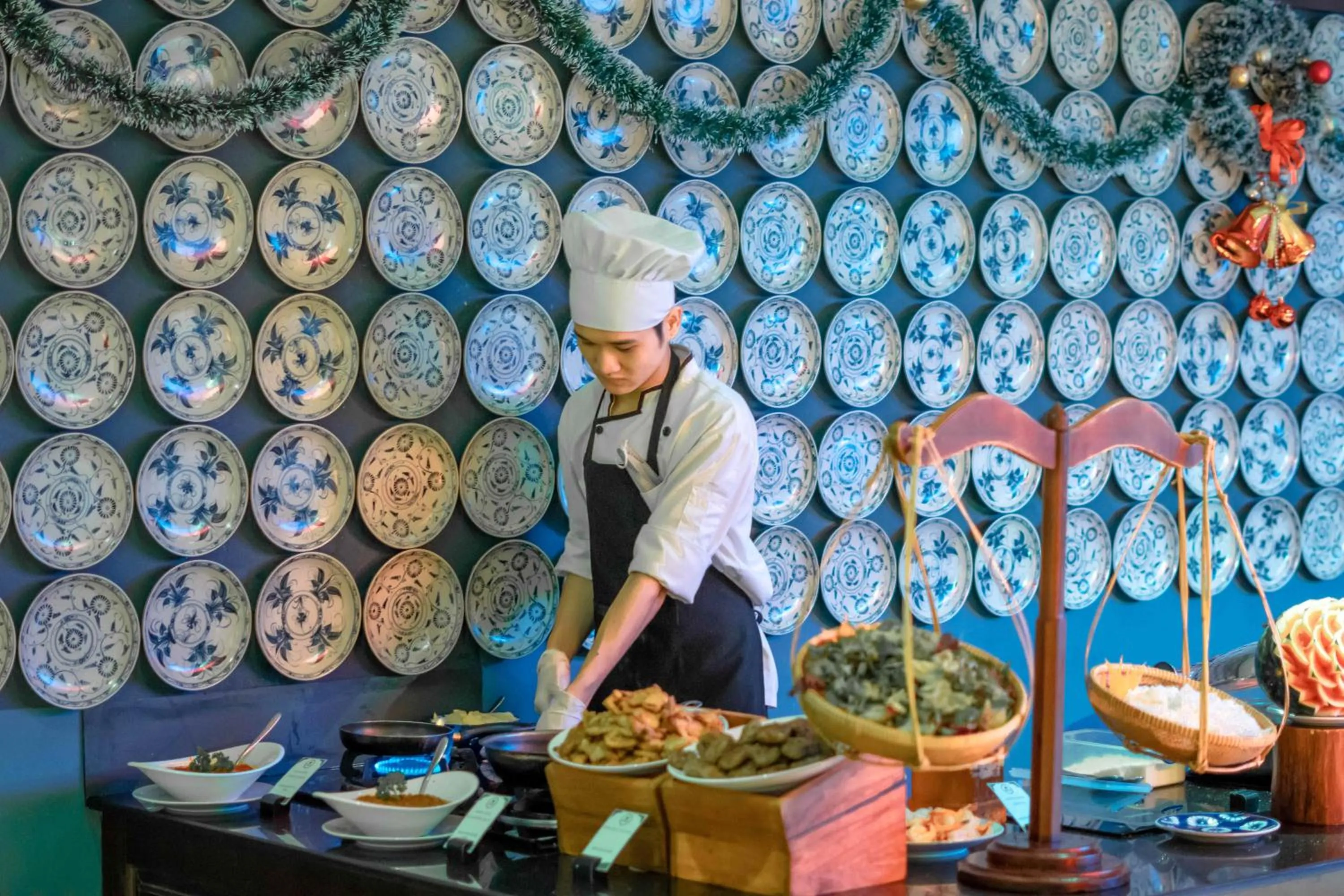 Asian breakfast in La Siesta Hoi An Resort & Spa