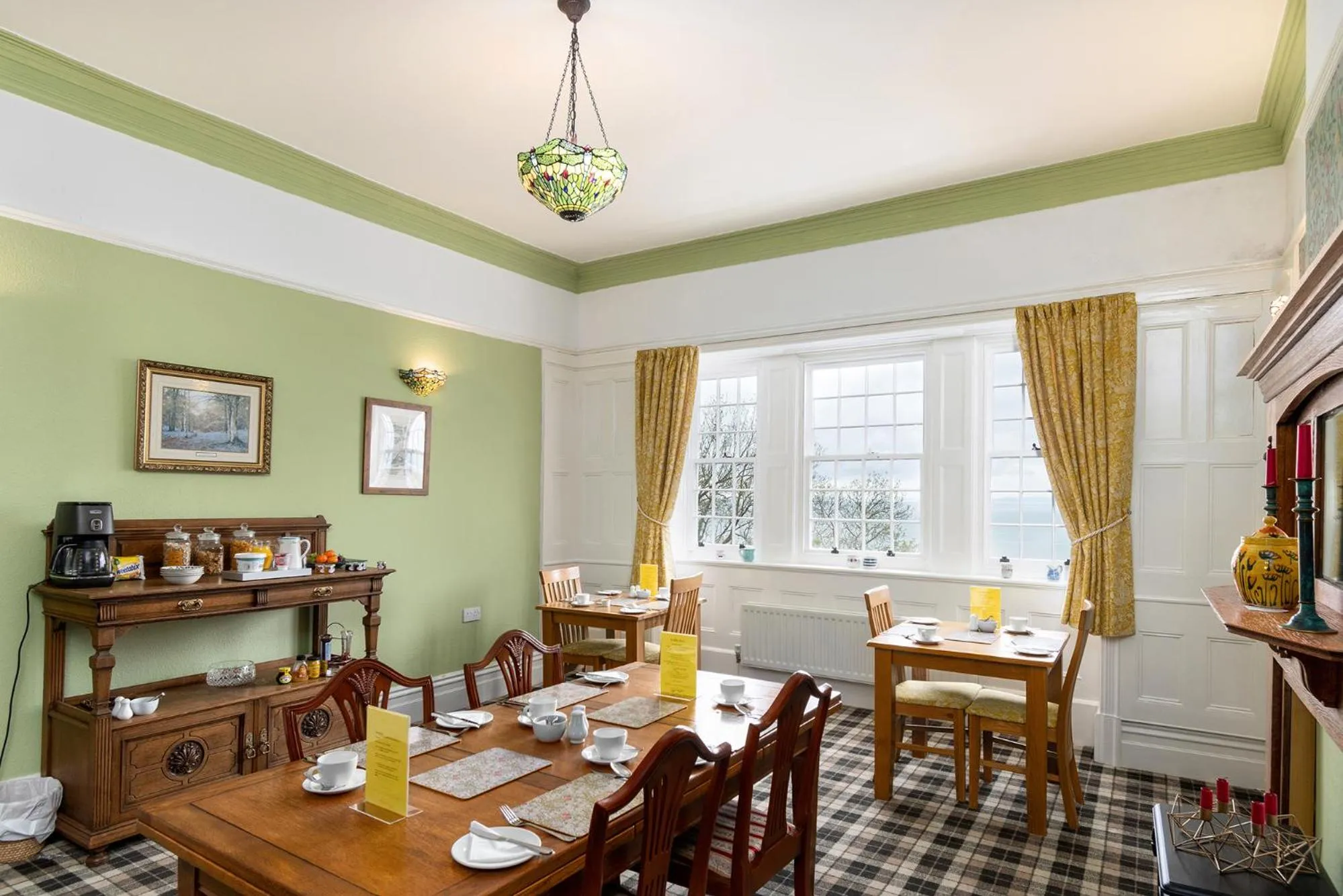 Dining area in Crown Lodge