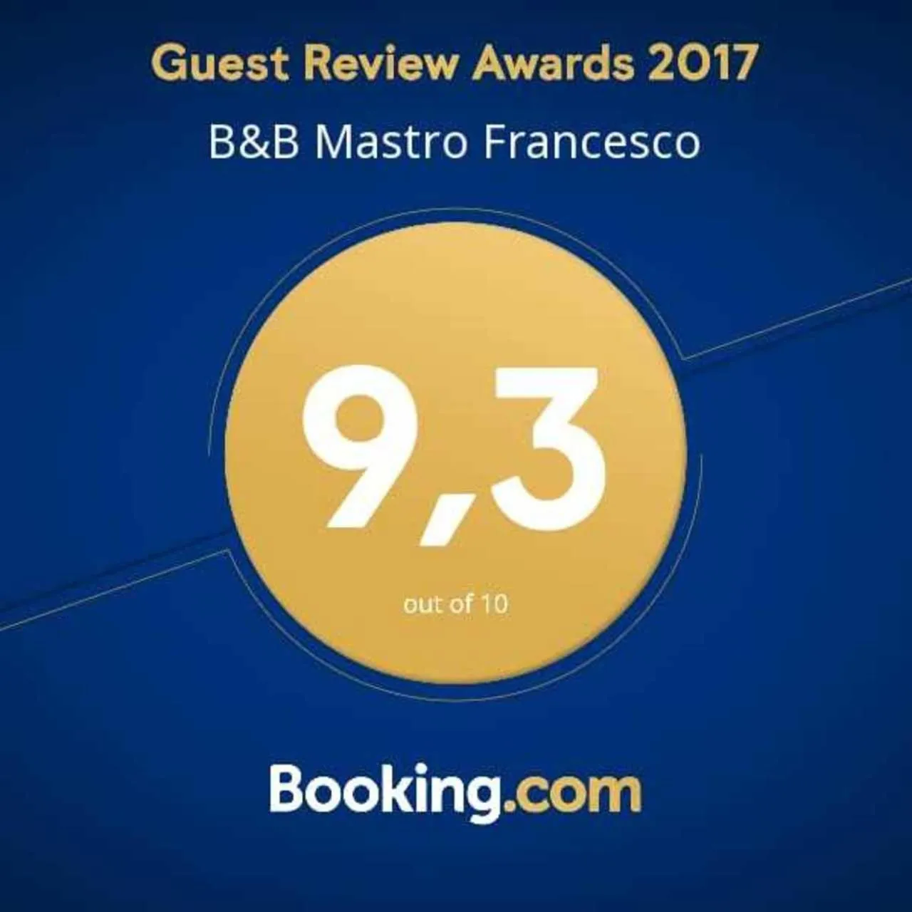Certificate/Award in B&B Mastro Francesco