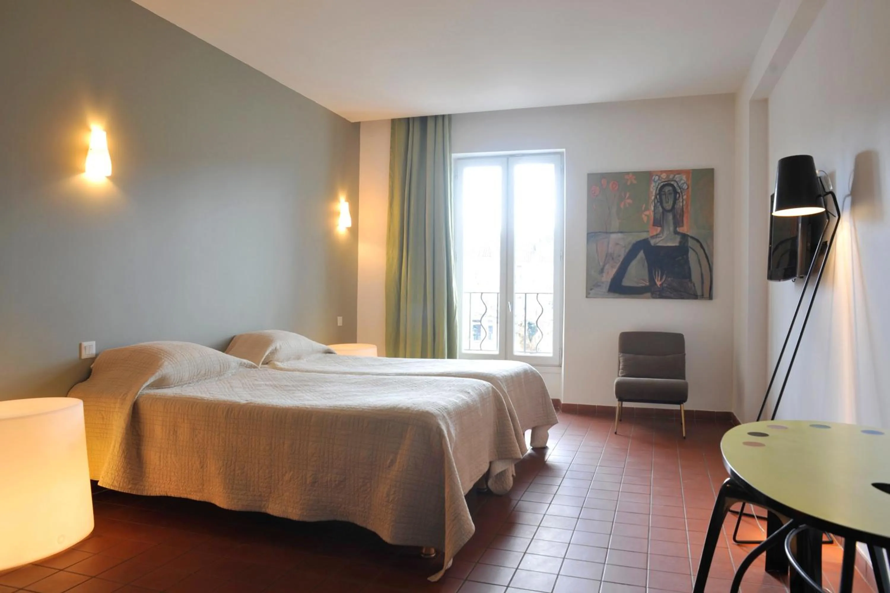 Bedroom, Bed in Hotel Burrhus