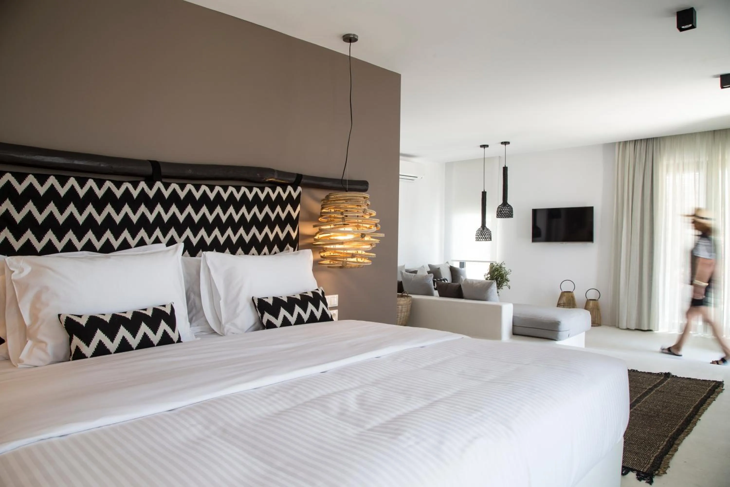 Bed in My Mykonos Hotel